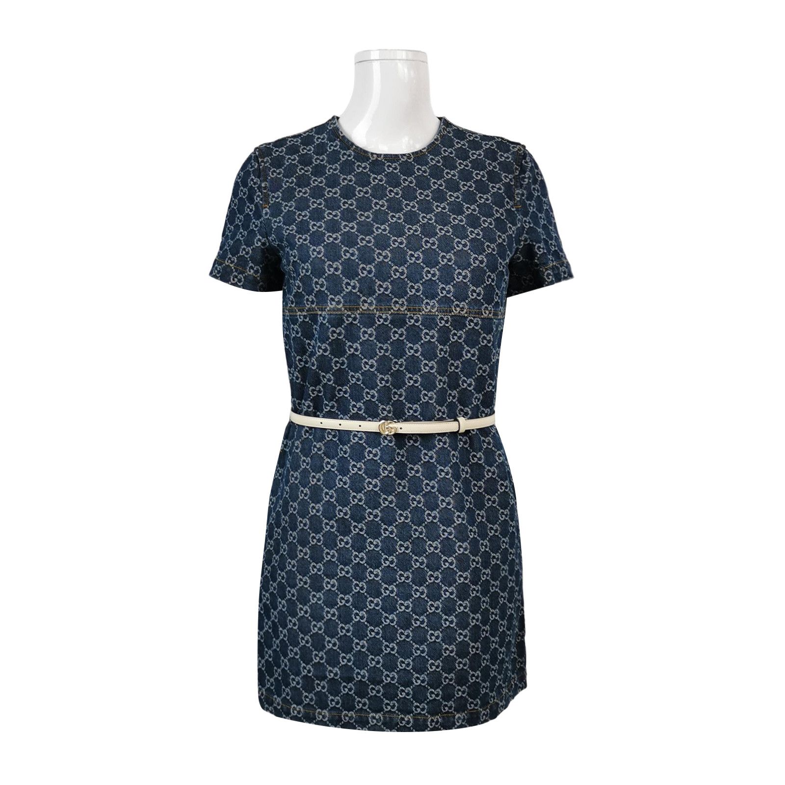 Gucci Gucci GG Denim Mini Dress Size 38 Size XS / US 0-2 / IT 36-38 - 1 Thumbnail