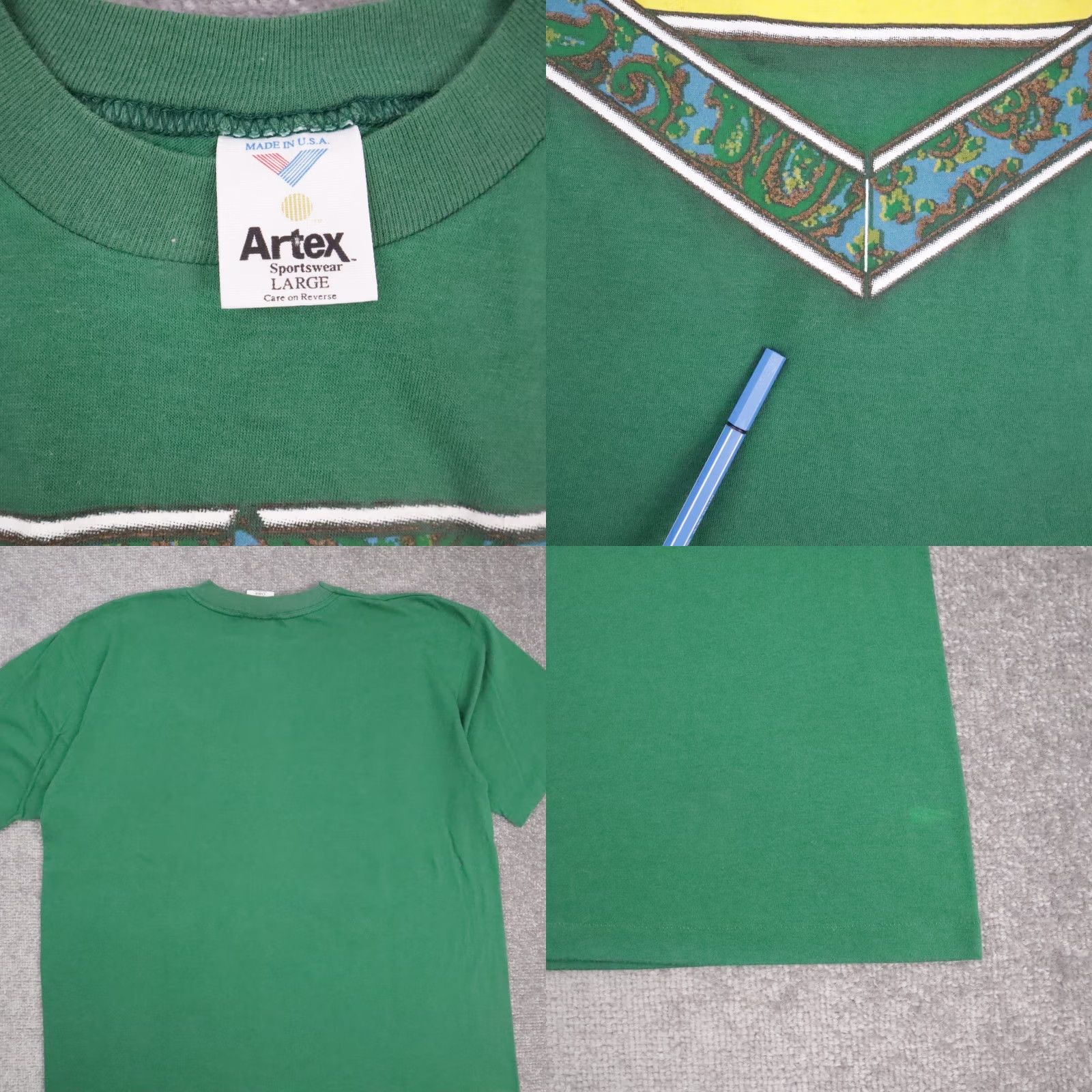 Vintage VINTAGE Republic of Ireland Green Short Sleeve T-Shirt Large Men 80s 90s Regular Cotton Crew Neck Solid Size US L / EU 52-54 / 3 - 8 Thumbnail