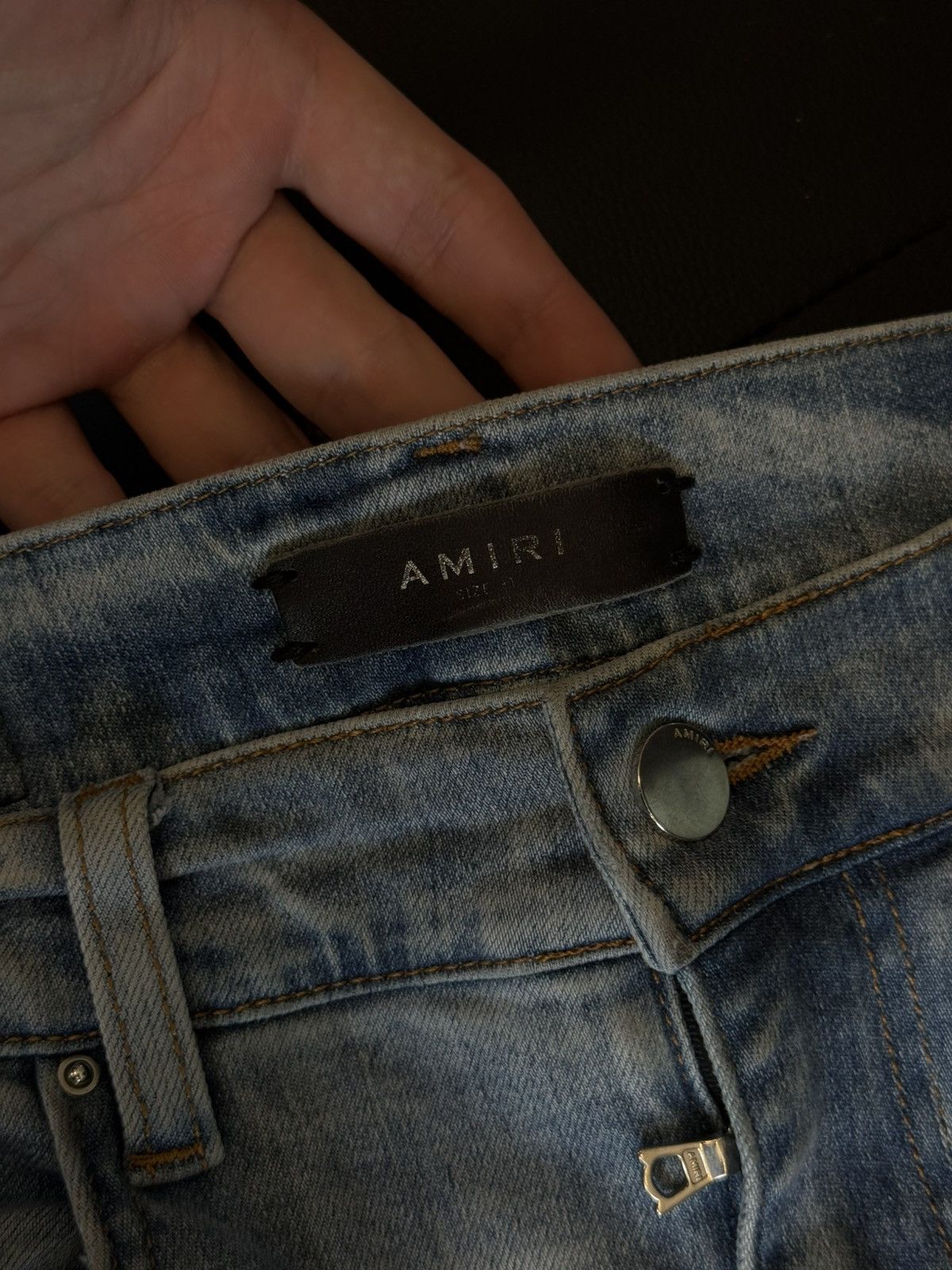Amiri Amiri Blue Jeans Black Bandanna Patch Size 31 Flawless 🧼 Size US 31 - 9 Thumbnail