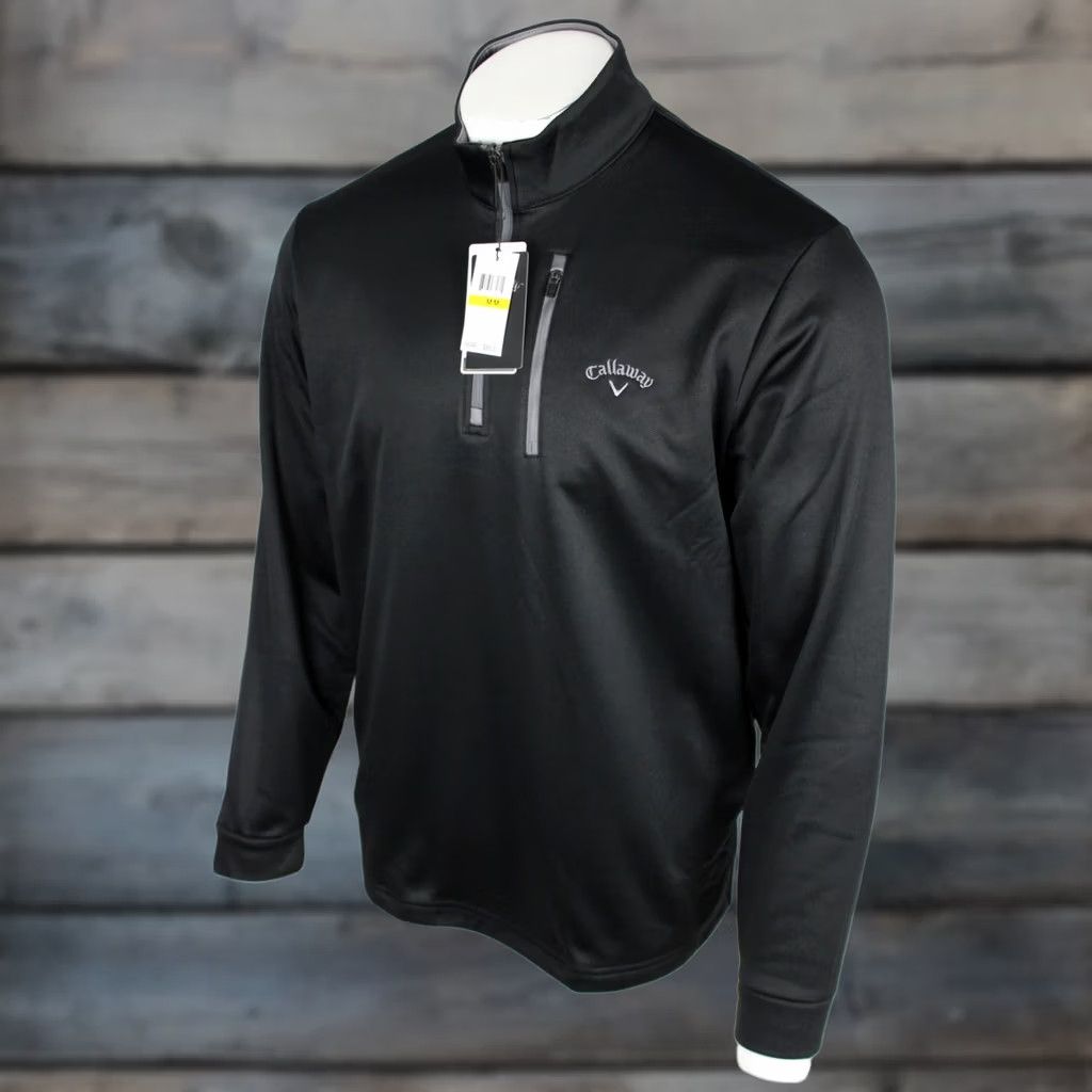Callaway Callaway Mens Golf Pullover 1/4 Zip Fleece M Medium Black Long Sleeve Size US M / EU 48-50 / 2 - 1 Thumbnail