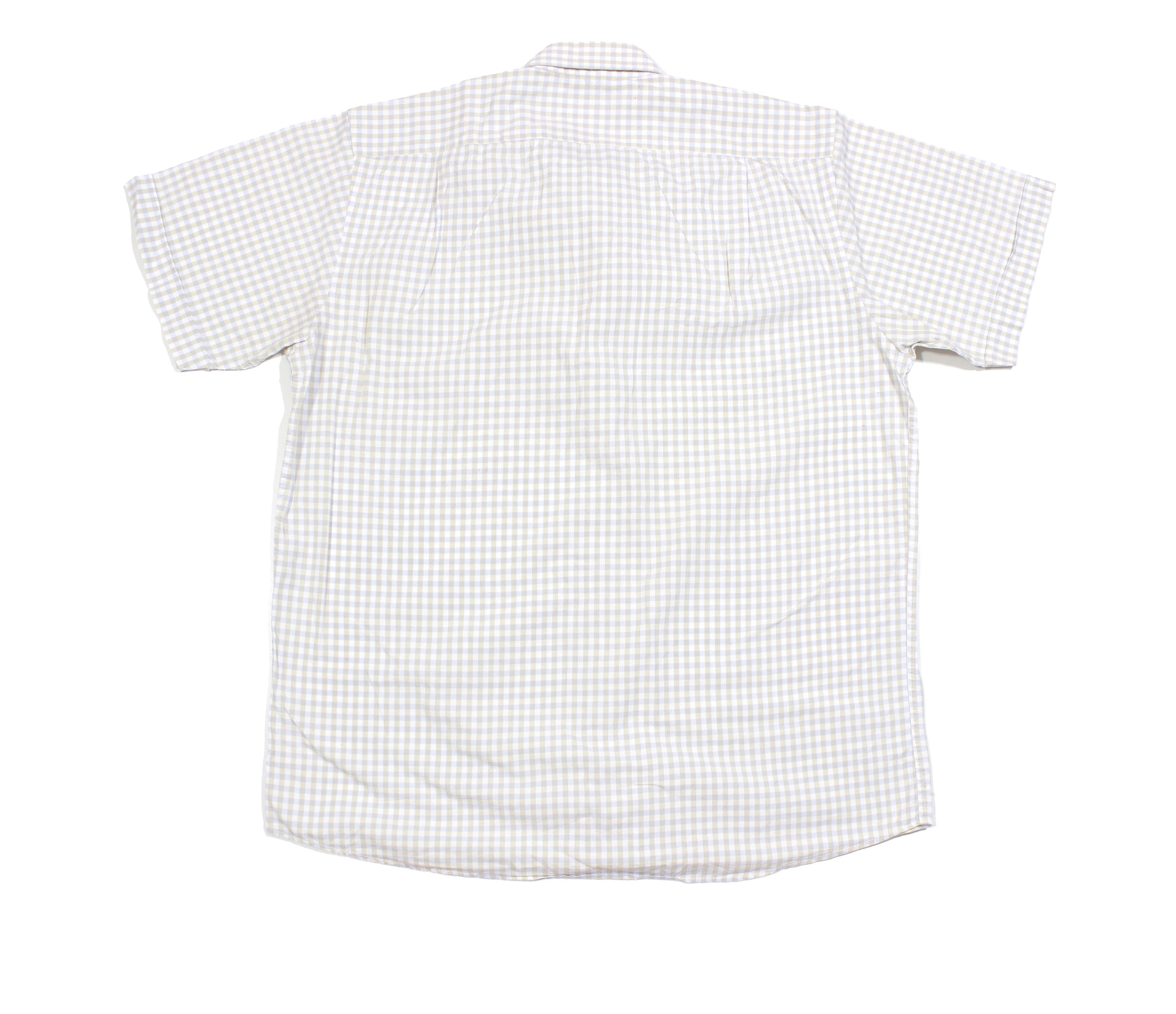 Dior 90S Logo Plaid Shortsleeve Shirt Vintage Size US XL / EU 56 / 4 - 2 Thumbnail