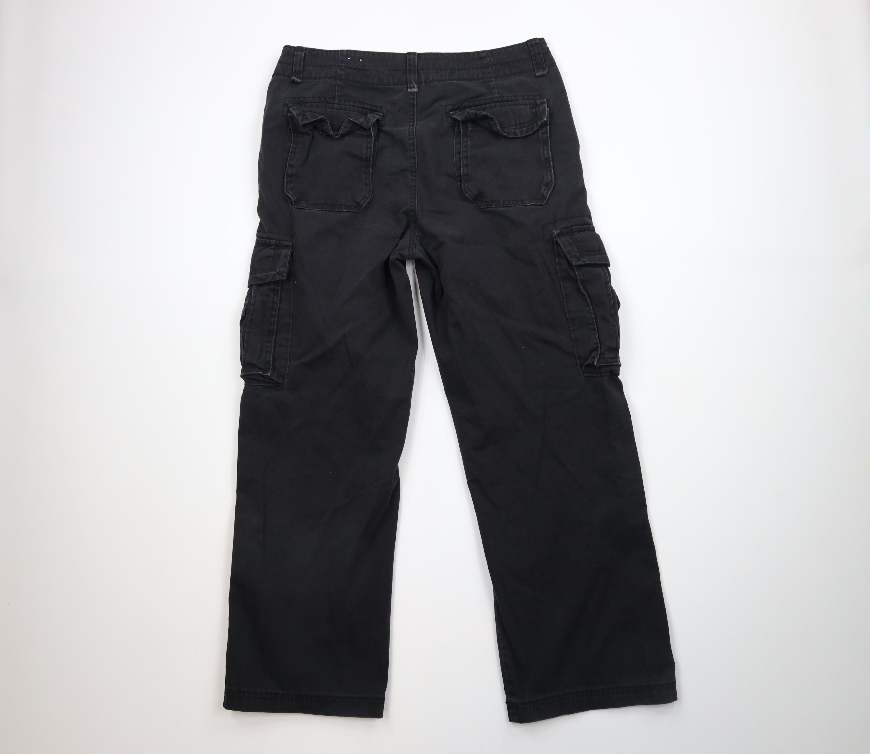 Vintage Vintage 90s Streetwear Baggy Fit Wide Leg Cargo Pants Black Size US 36 / EU 52 - 8 Thumbnail