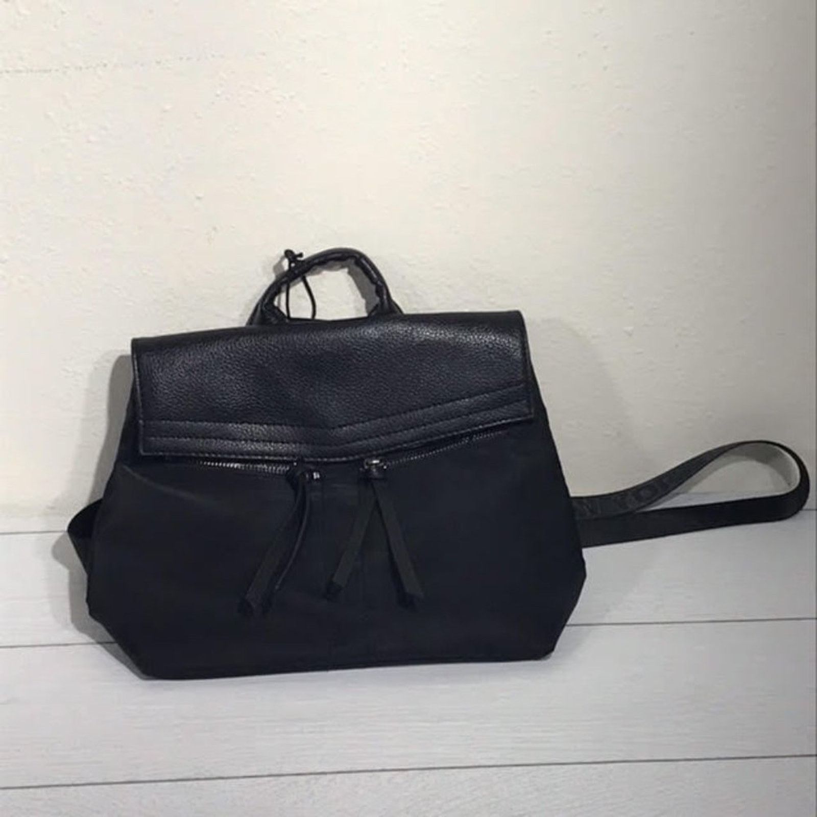 Other Botkier Black Faux Leather Fold over Backpack NWT Size ONE SIZE - 1 Thumbnail