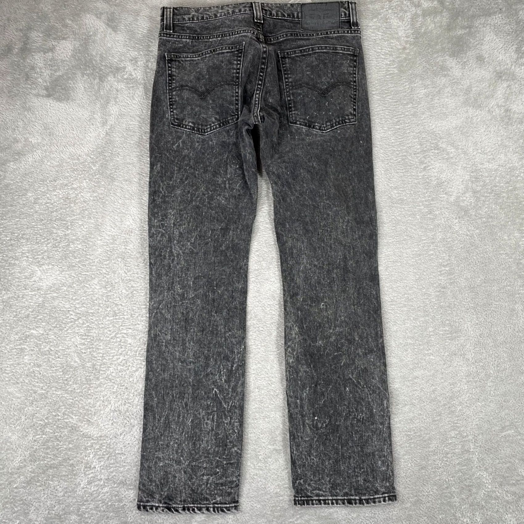 Levi's Levi's 511 Jeans Mens Slim Fit Black Acid Wash Stretch Denim Grunge Skater 31x29 Size US 31 - 2 Thumbnail