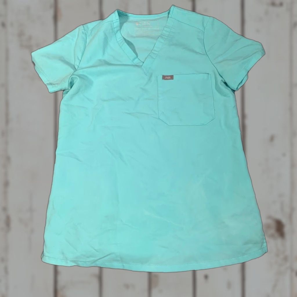 Vintage FIGS Scrub Top XS Figs mint blue/green Blue XS Scrub Top Girls? Size US XS / EU 42 / 0 - 1 Thumbnail