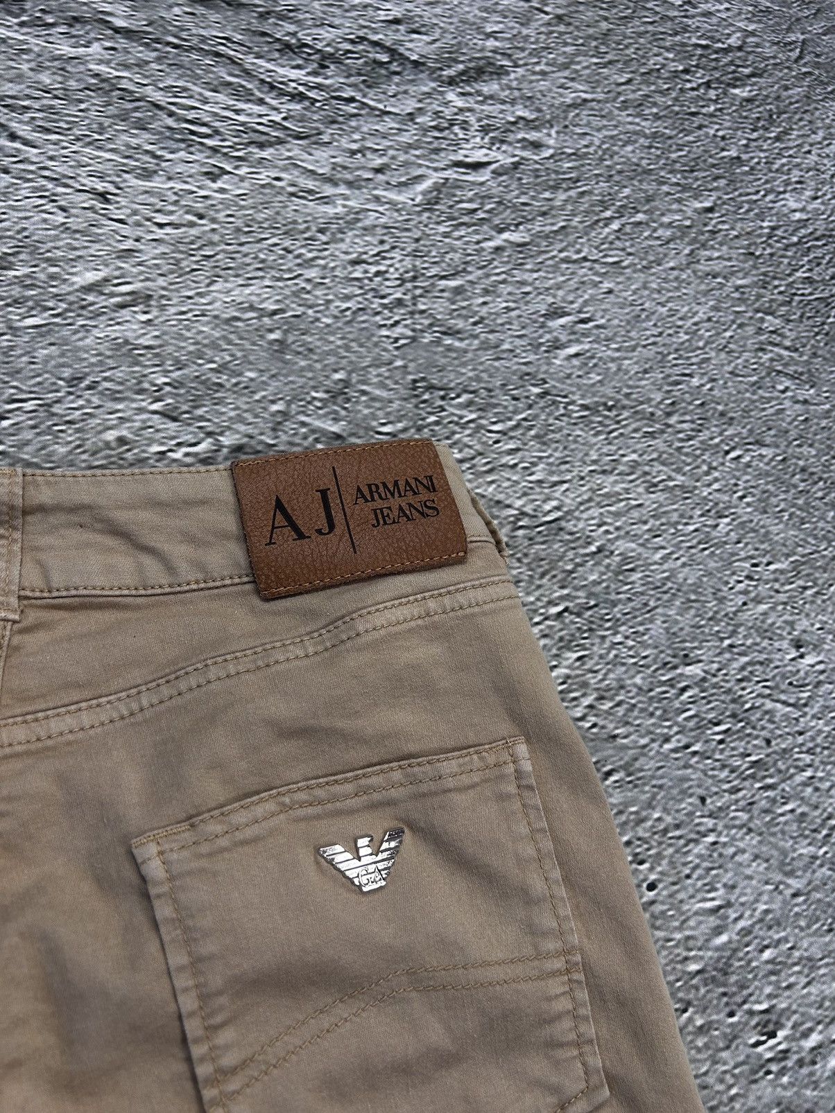 Armani × Vintage Armani vintage beige jeans slim denim pants Size 27" / US 4 / IT 40 - 2 Thumbnail