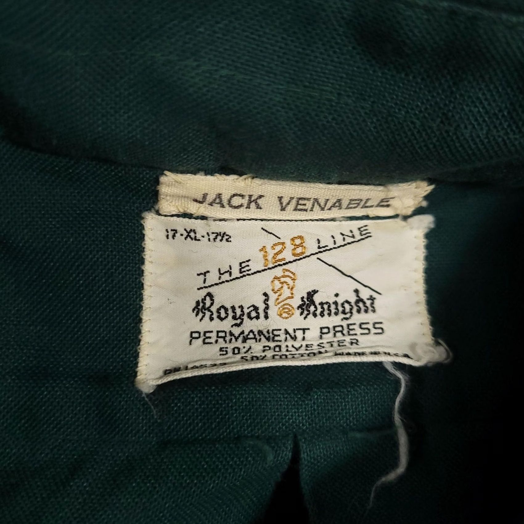 Vintage VINTAGE Royal Knight Shirt Mens XL Green Button-Down Made in USA Size US XL / EU 56 / 4 - 7 Thumbnail