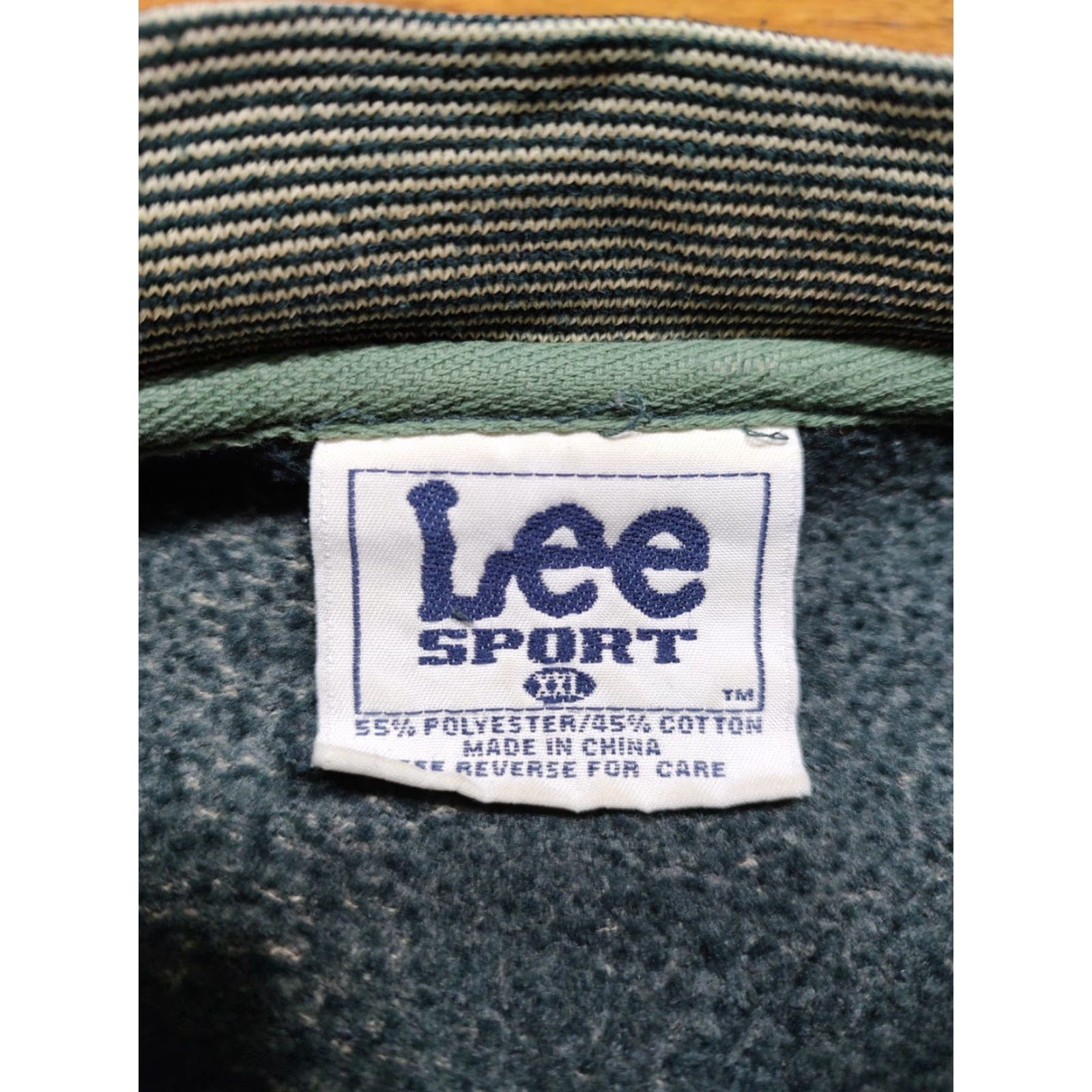 Lee VINTAGE Lee Sport Henley Sweatshirt 2XL Green Embroidered Logo Baseball Football Golf USA 90s Unisex Adults Mens Womens Size US XXL / EU 58 / 5 - 6 Thumbnail