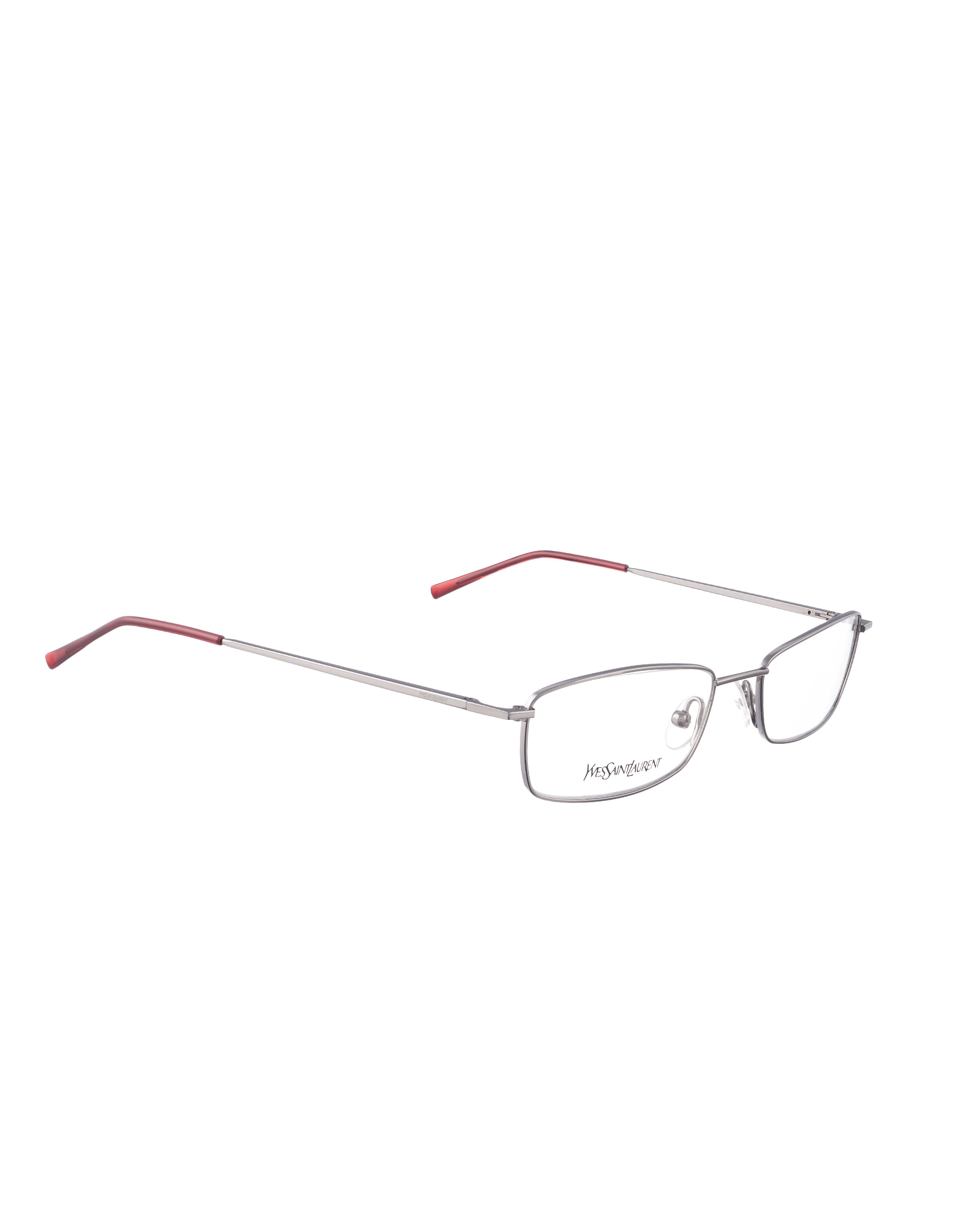Yves Saint Laurent Yves Saint Laurent 00s HalfRim Glasses with Burgundy Temples Size ONE SIZE - 3 Thumbnail