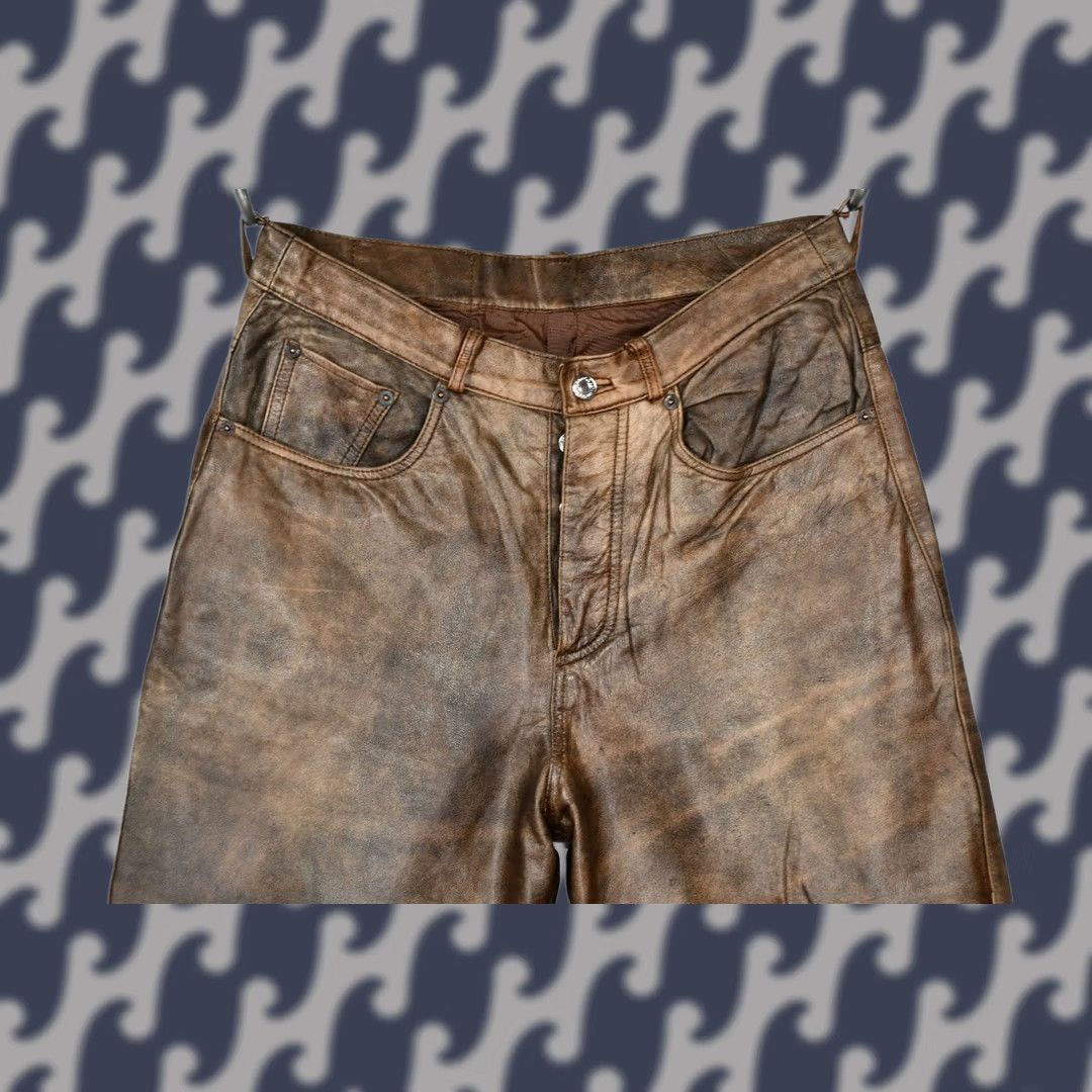Levi's Vintage Levi’S 503-9320 Real Leather Brown Made Korea Mens Pants size W31 L34 Size US 31 - 1 Thumbnail