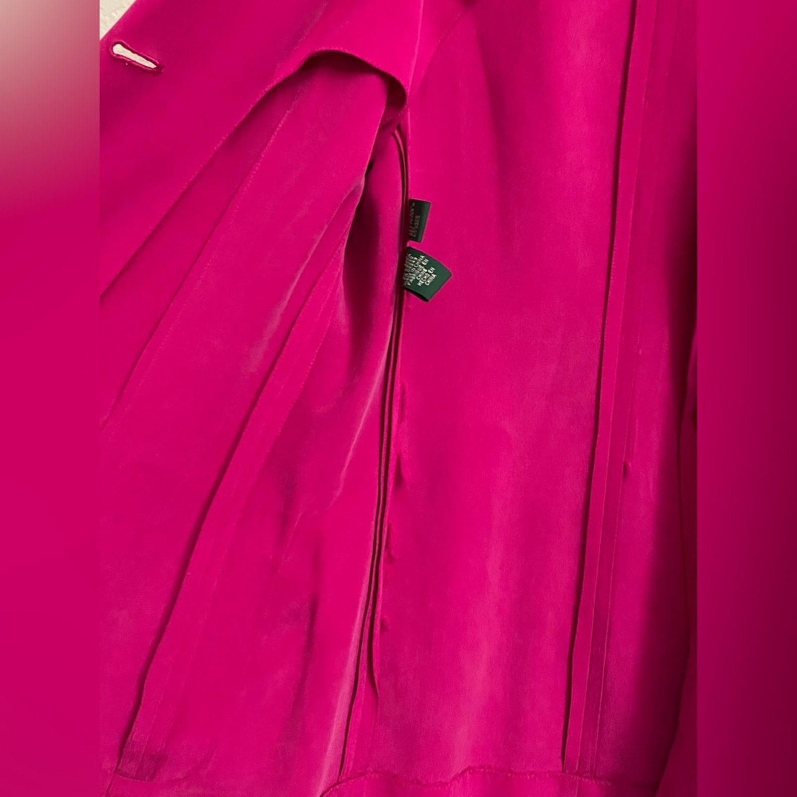 Lauren Ralph Lauren Lauren Ralph Lauren 100% Silk Button Blazer Fuschia Sz 6 Size M / US 6-8 / IT 42-44 - 6 Thumbnail