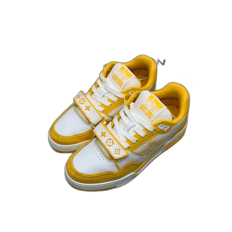 Louis Vuitton LvTrainer White and Yellow Sneakers Size 6.5-yf Size US 6.5 / EU 39-40 - 1 Thumbnail