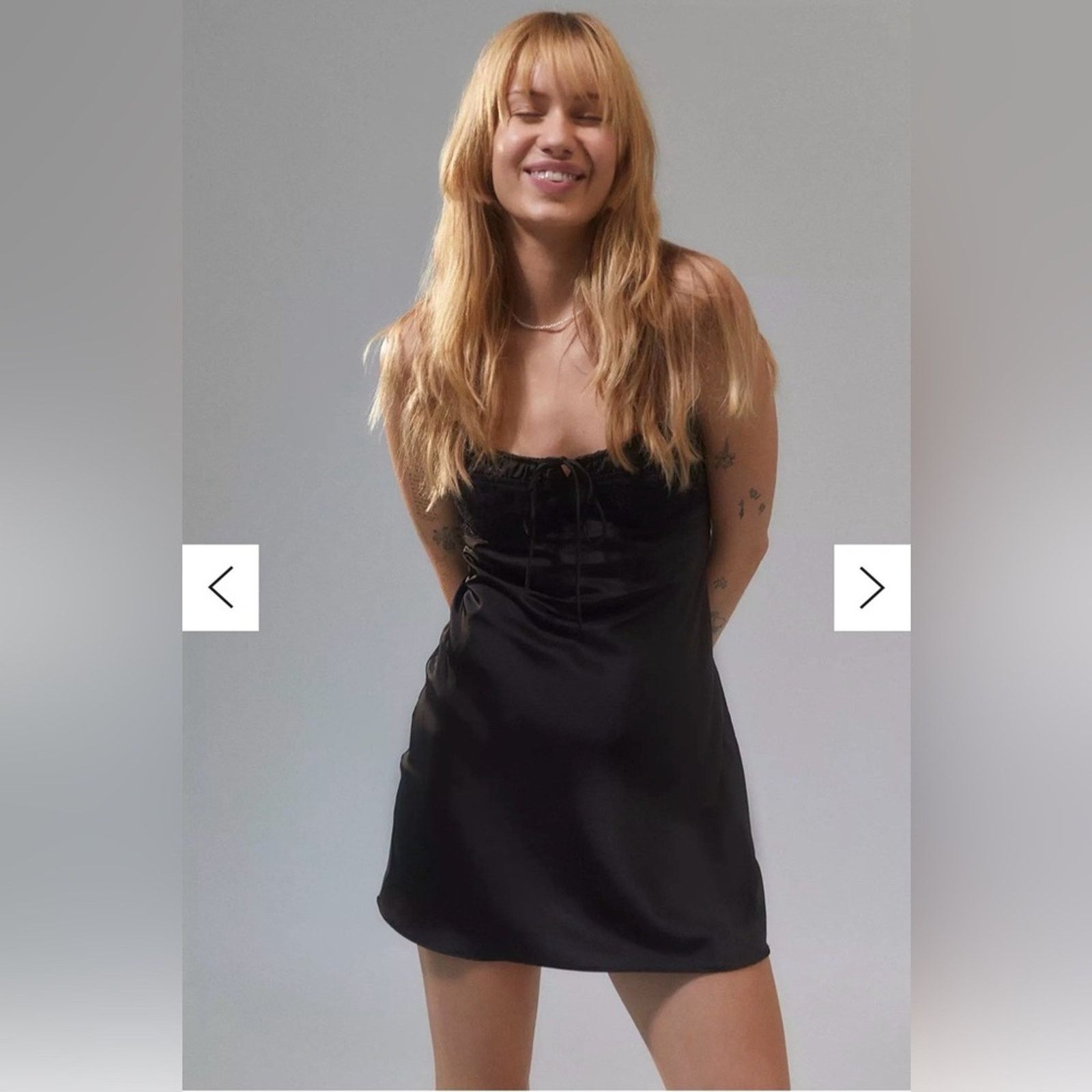 Urban Outfitters Urban outfitters New Elegant Black Satin Slip Dress size XS Size XS / US 0-2 / IT 36-38 - 1 Thumbnail