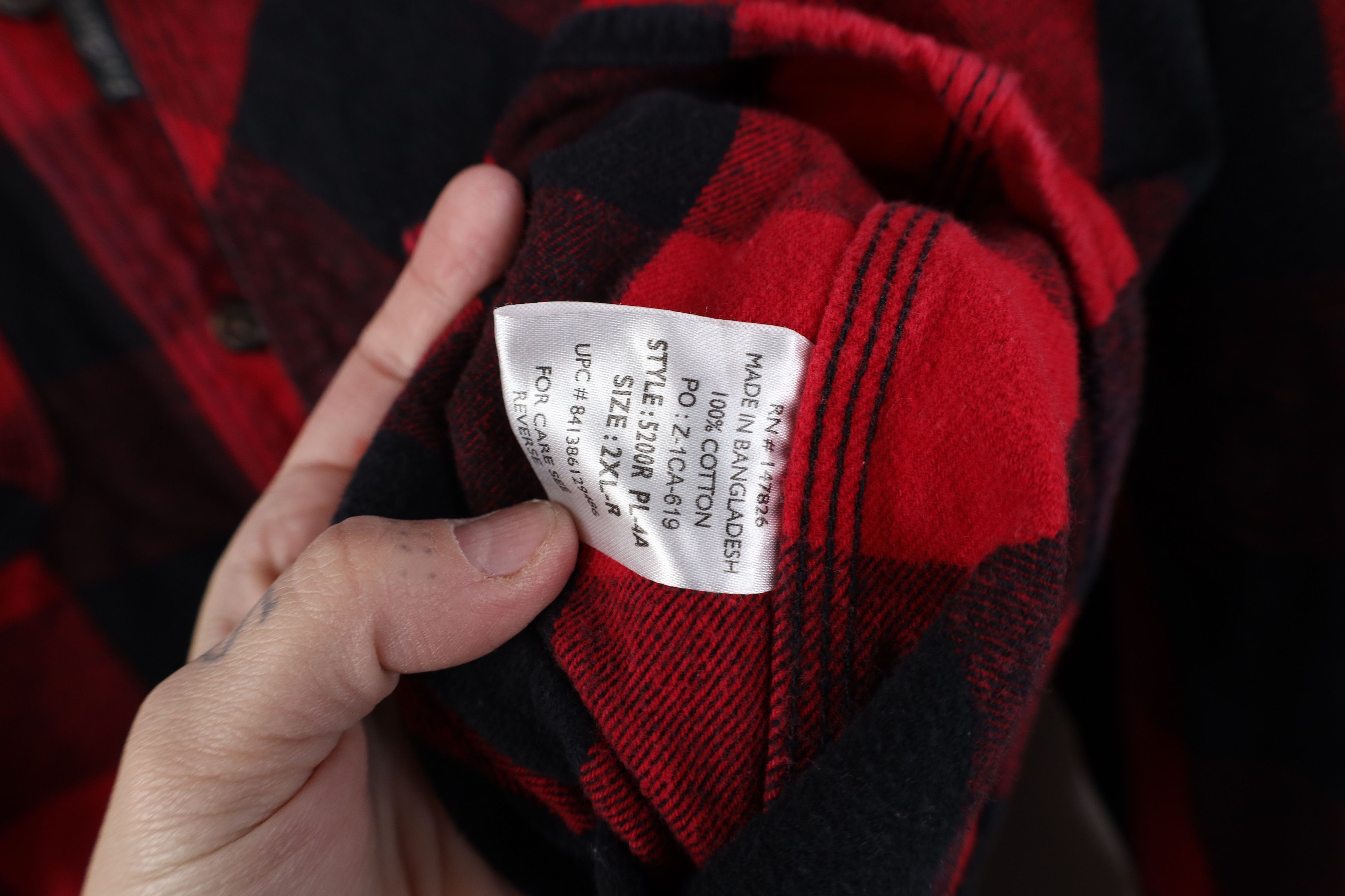 FiveBrother Vintage 90s Five Brother Flannel Button Shirt Red Plaid Size US XXL / EU 58 / 5 - 10 Thumbnail
