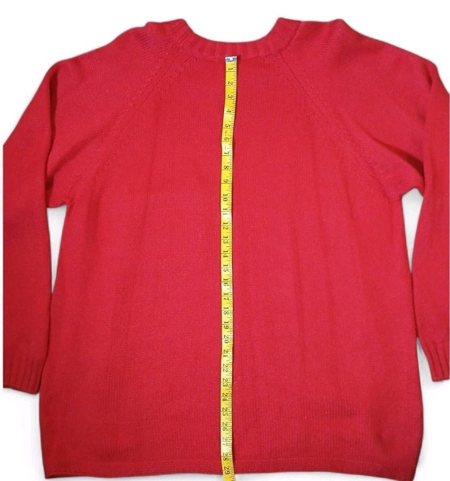 MCM MCM Merino Wool Size XL Red Tight Knit Monogram Sweater 90's Size XL / US 12-14 / IT 48-50 - 5 Thumbnail