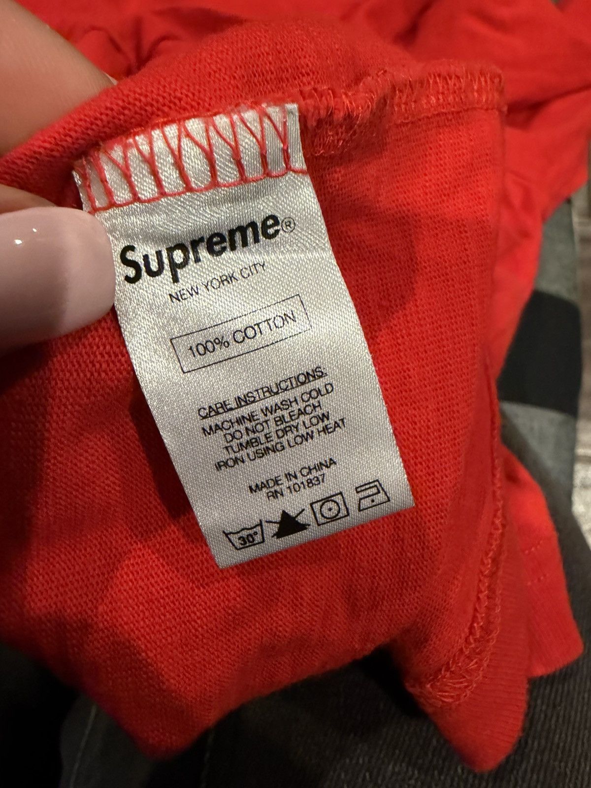 Supreme Supreme Roman Print Long Sleeve Tee Red Size US XL / EU 56 / 4 - 4 Thumbnail