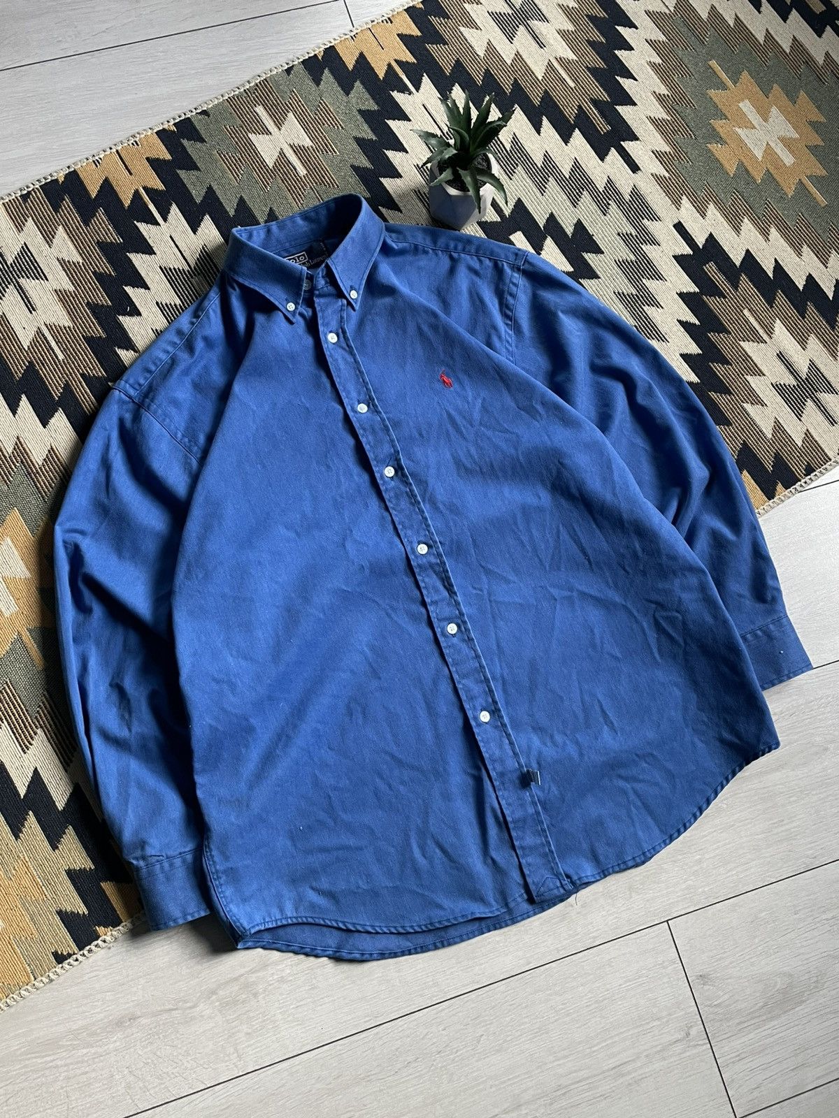 Polo Ralph Lauren × Vintage Vintage 90’s Polo Ralph Lauren USA Button Up Shirt Size US L / EU 52-54 / 3 - 2 Thumbnail