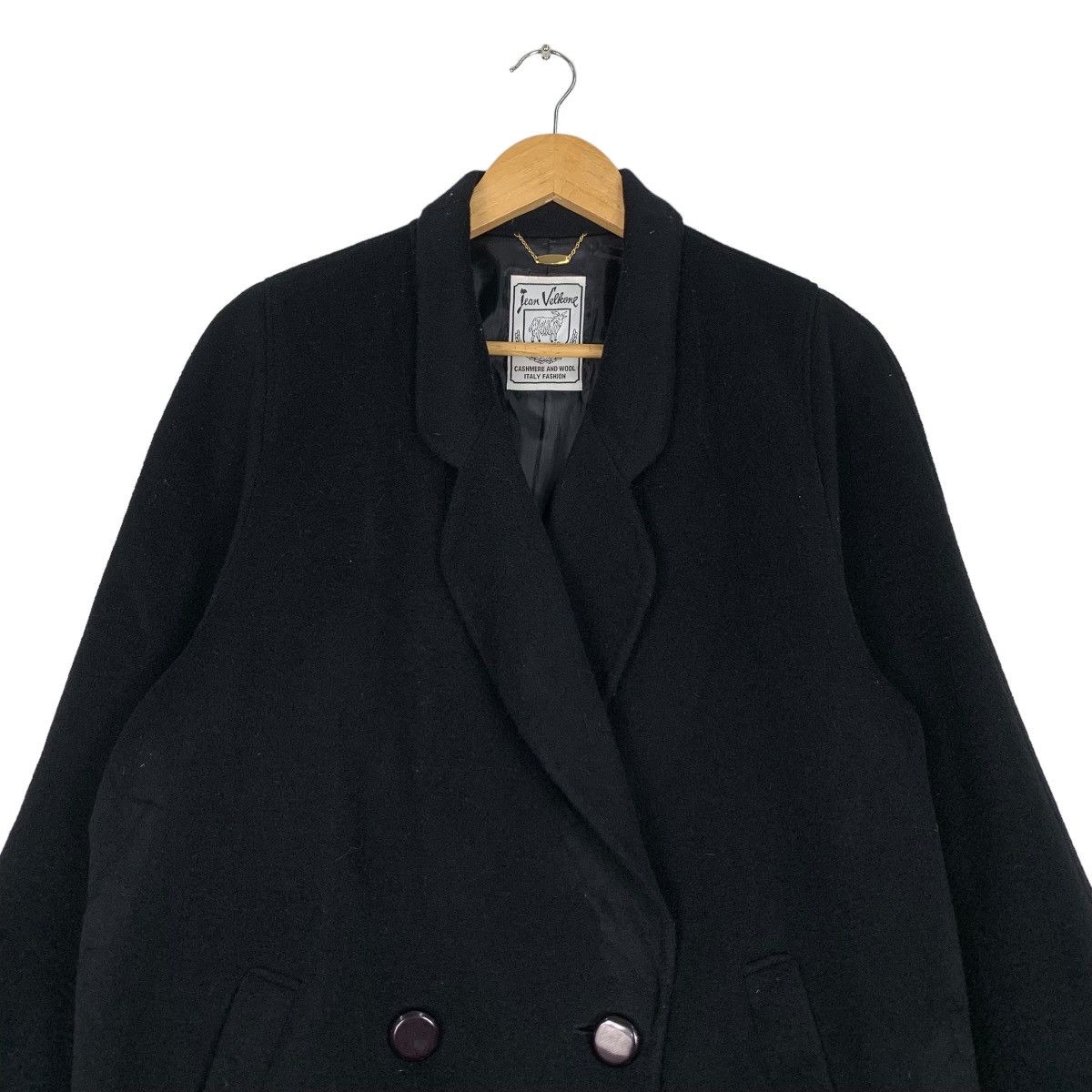 Handmade JEAN VELKONE Hand Made Cashmere & Wool Coat #1074-C49 Size L / US 10 / IT 46 - 2 Thumbnail