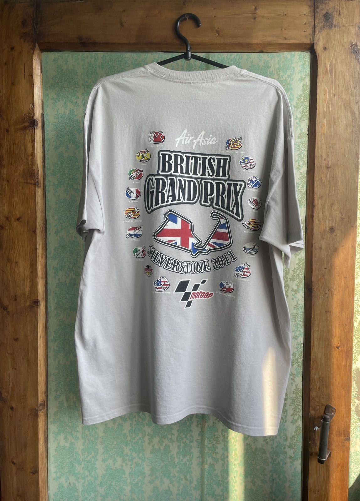 Gildan Moto GP Air Asia British Grand Prix Silverstone 2011 t shirt Size US XL / EU 56 / 4 - 10 Thumbnail