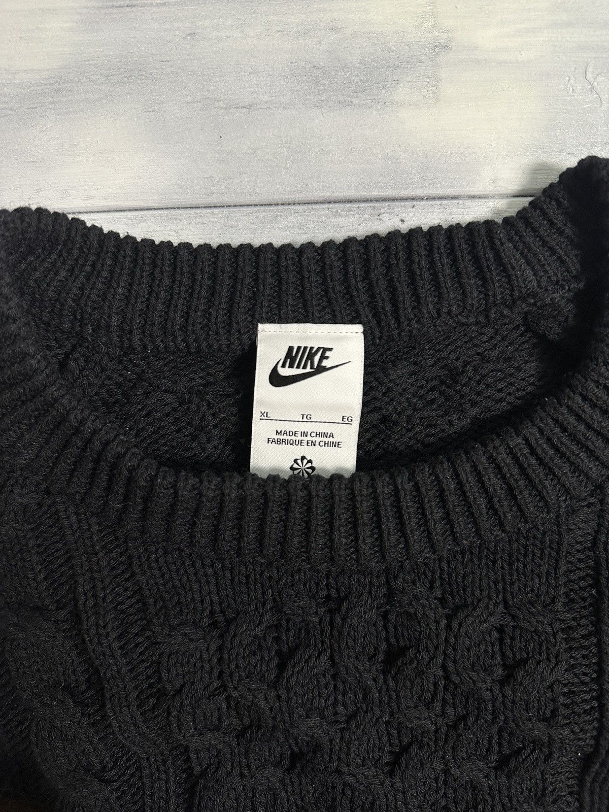 Nike Very Rare Knitted Sweater Nike Big Swoosh Centr Logo Size US XL / EU 56 / 4 - 6 Thumbnail