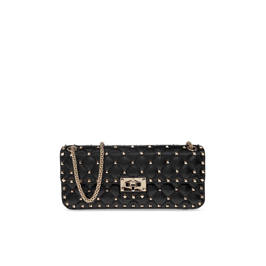 Valentino VALENTINO GARAVANI Black Leather Rockstud Shoulder Bag New & Size ONE SIZE - 1 Thumbnail