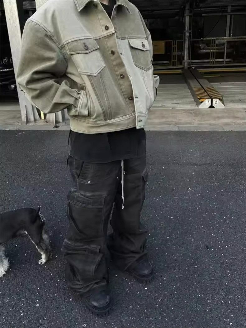 Japanese Brand × Vintage Cargo Pants Men’s Casual Loose Straight Dark Grey Trousers Size US 30 / EU 46 - 7 Thumbnail