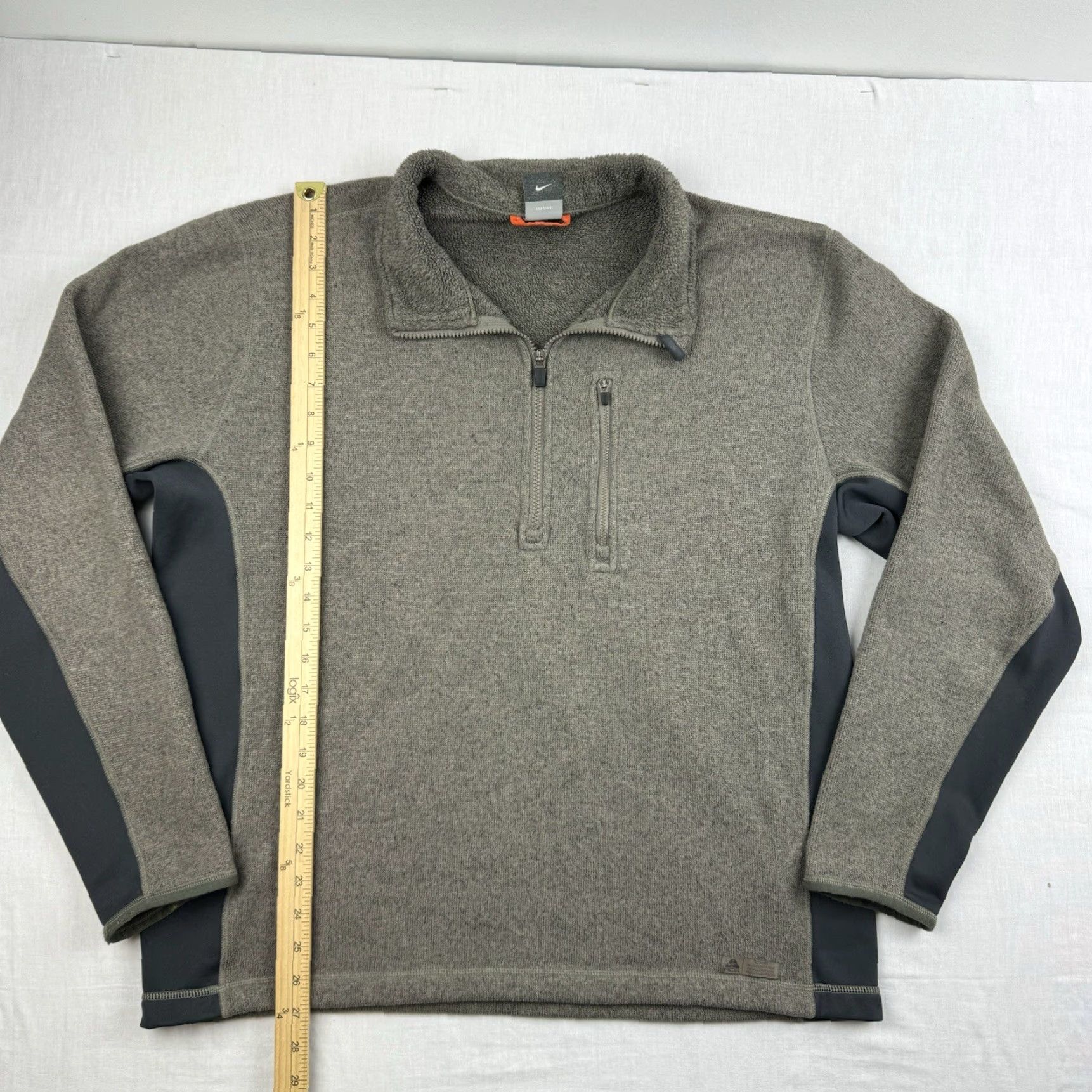 Nike Vintage Nike ACG Jacket Adult XL Brown Nike Fit Therma Y2K Quarter Zip Collar Size US XL / EU 56 / 4 - 5 Thumbnail