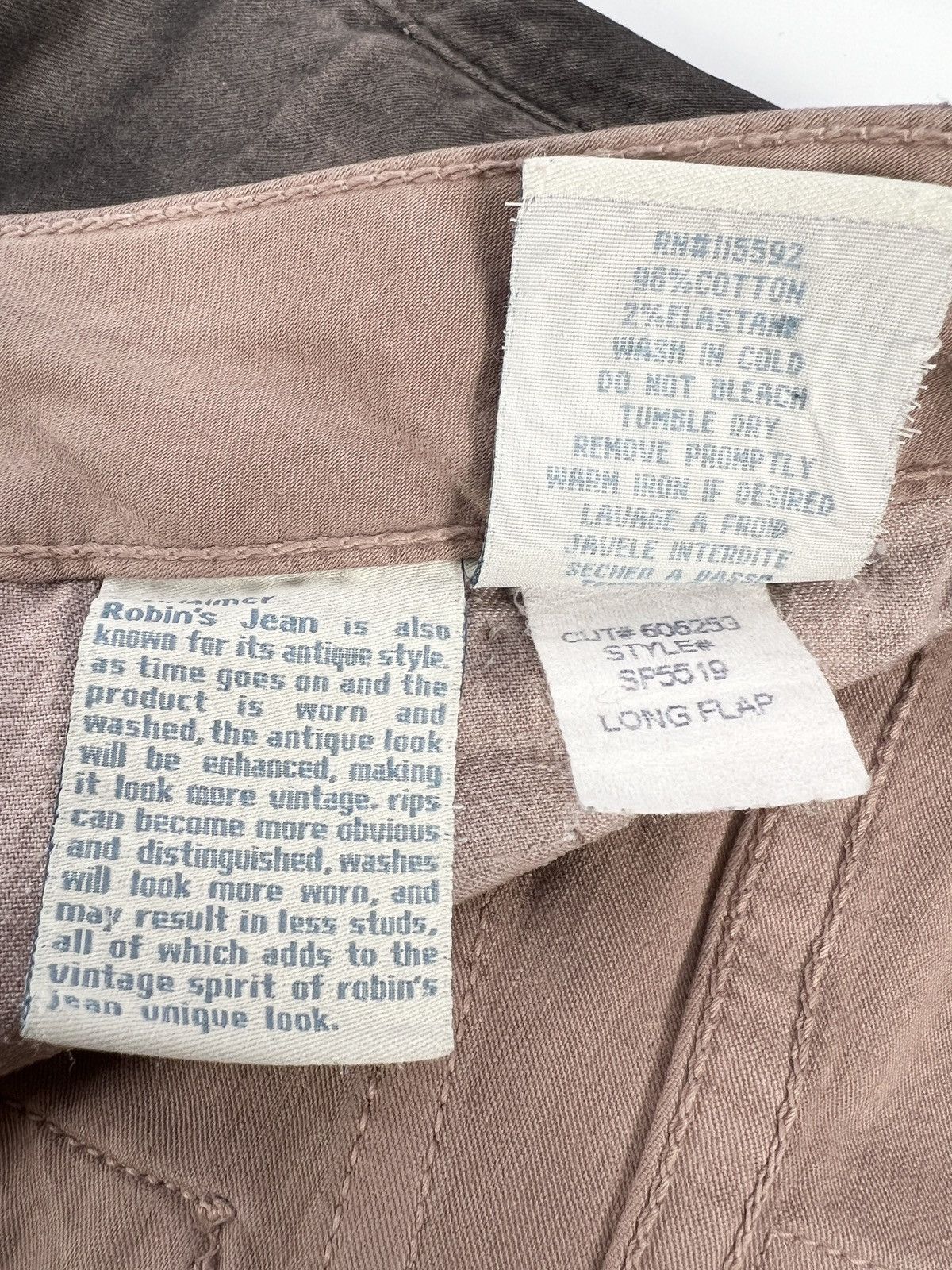 Robins Jeans Robin’s Jeans $297 Dusty Rose Long Flap Shorts SP5519 Size US 31 - 3 Thumbnail