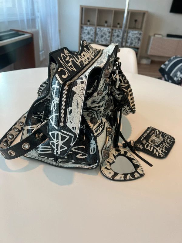 Balenciaga Balenciaga Neo City Cagole Graffiti Leather Bag Size ONE SIZE - 5 Thumbnail