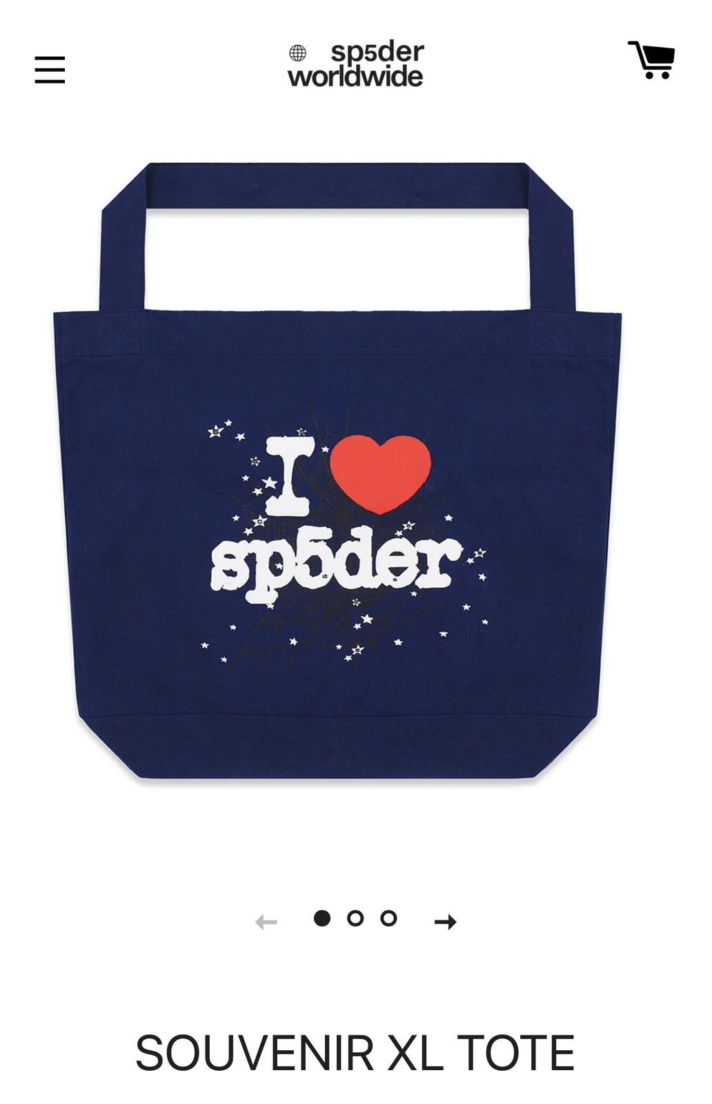 Sp5der 🩻Sp5der Souvenir Xl Tote Bag🩻 Size ONE SIZE - 11 Thumbnail