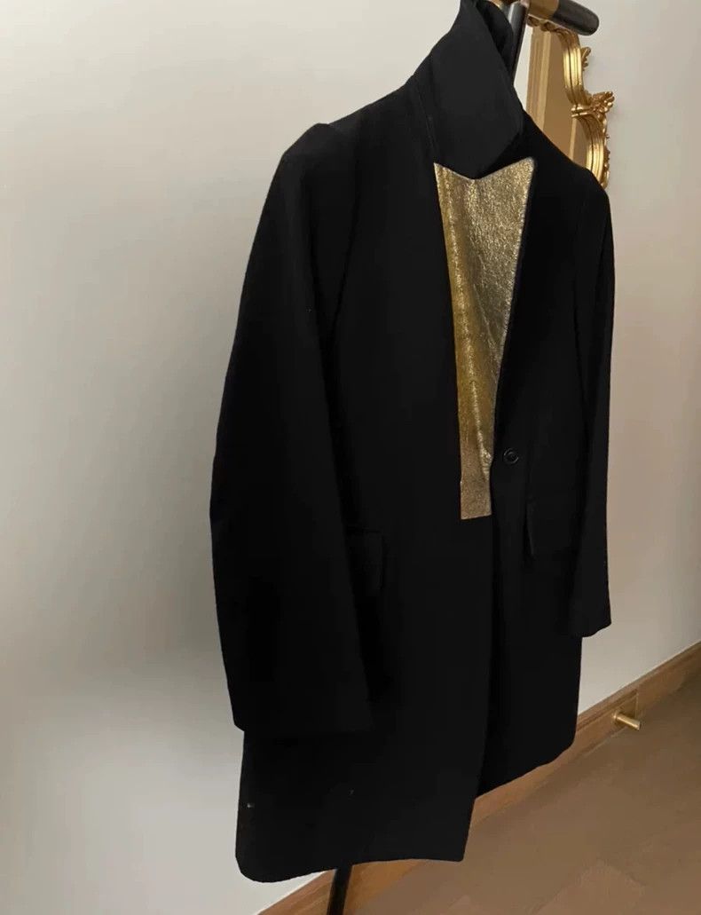 Jil Sander Jil Sander Black silhouette wool coat Size 4XL / US 24-26 - 4 Thumbnail