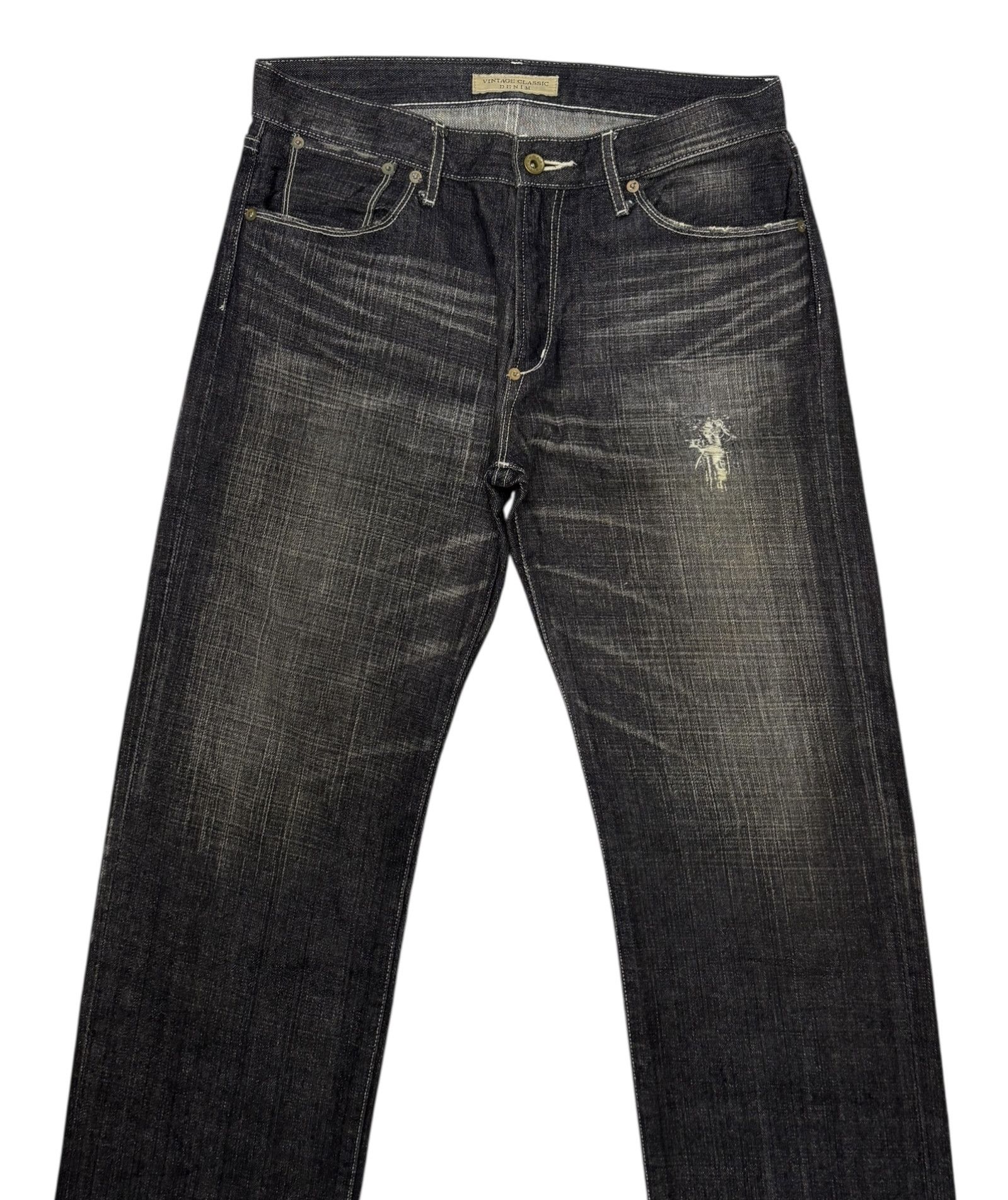 Undercover × Uniqlo Vintage Uniqlo Japan Black Undercover Style Baggy Denim Jean Size US 32 / EU 48 - 4 Thumbnail