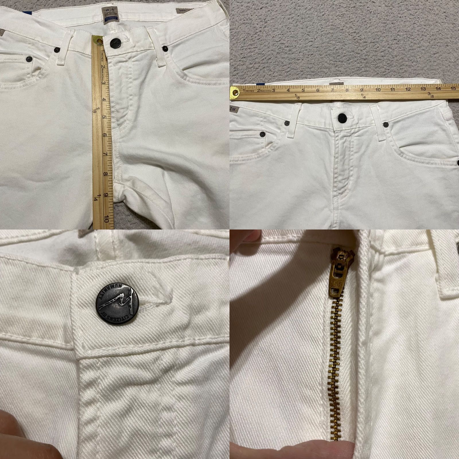 Citizens Of Humanity Citizen of Humanity Jeans Womens 26 White Lennox Boyfriend Straight Crop Jeans Size 26" / US 2 / IT 38 - 8 Thumbnail