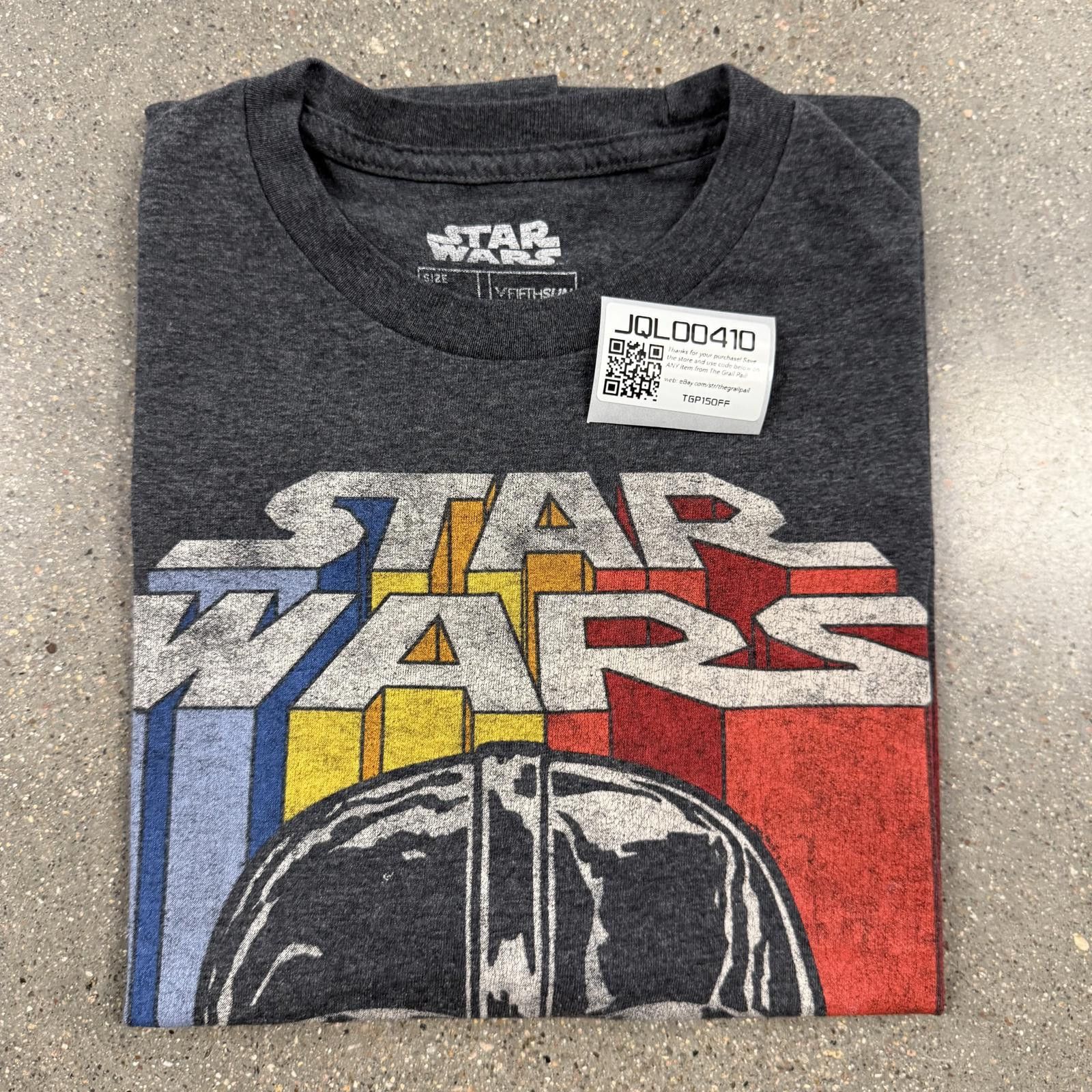 Designer FifthSun Star Wars Lord Darth Vader Retro Spellout Tee - M Size US L / EU 52-54 / 3 - 7 Thumbnail