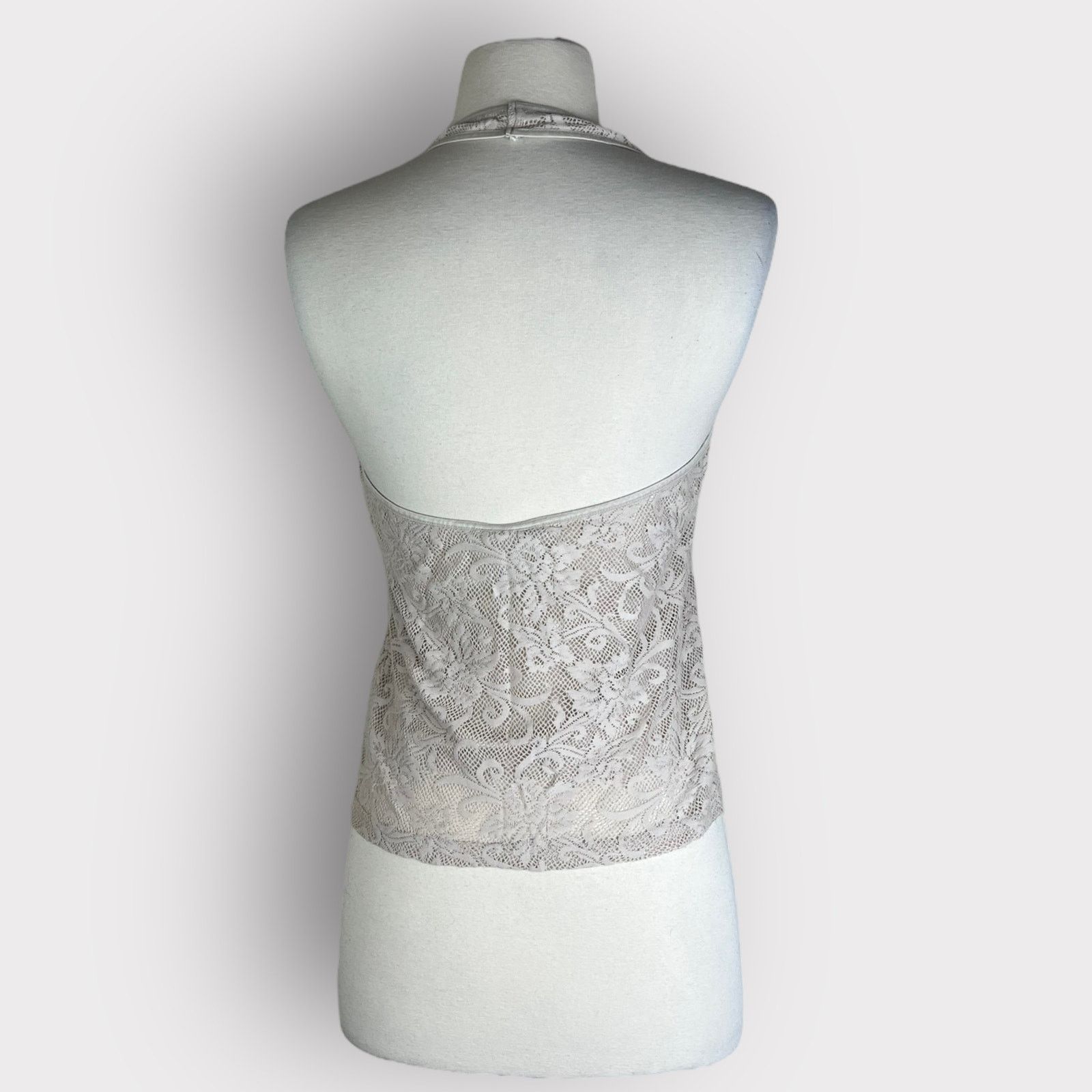 Express Express | Vintage Y2K Lace Halter Top | XS Size XS / US 0-2 / IT 36-38 - 3 Thumbnail