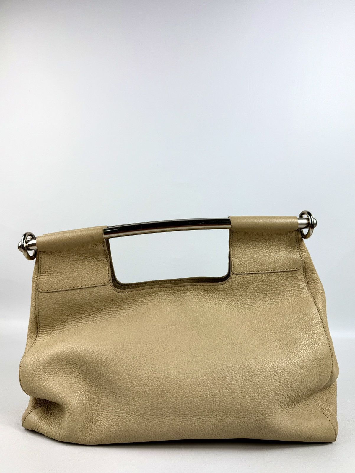 Prada Prada - Miuccia - SS/03 - Metal Handle Bar - Large Tote Size ONE SIZE - 1 Thumbnail