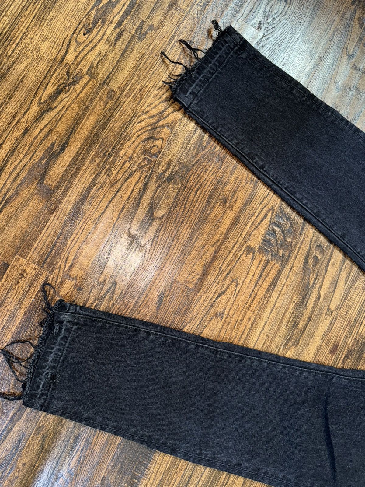 Kith KITH Varick Denim Jean Black Wash Raw Hem Size 33 Size US 33 - 7 Thumbnail