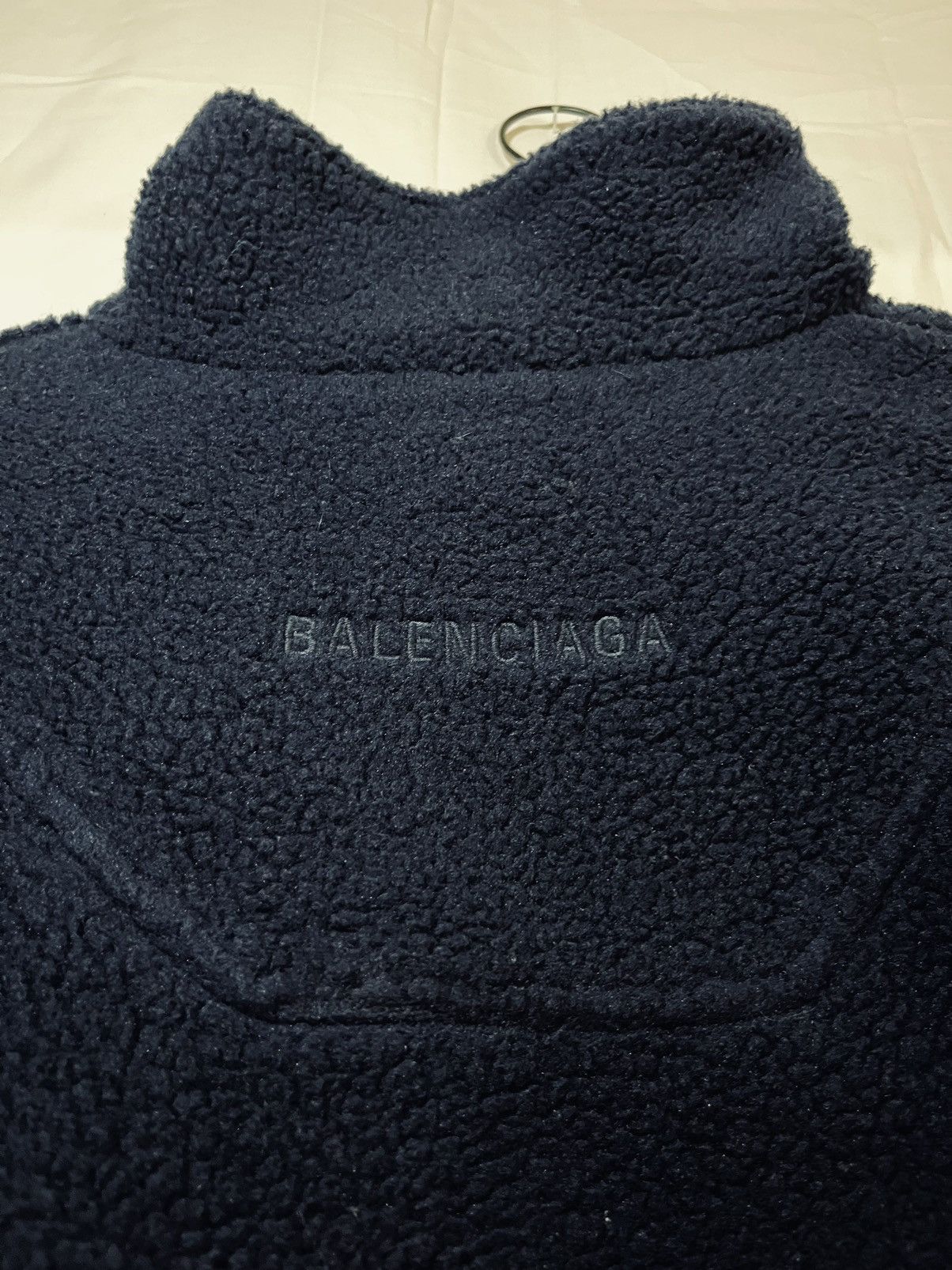 Balenciaga Balenciaga Navy Sherpa 1/2-Zip Jacket Size US L / EU 52-54 / 3 - 6 Thumbnail