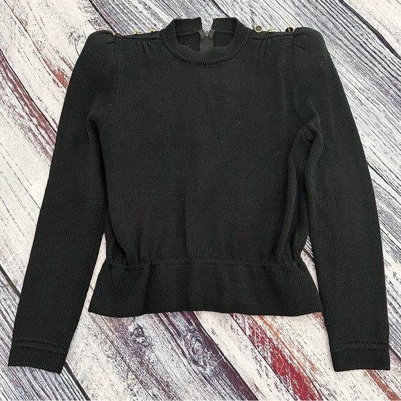 St. John Couture Vintage St. John By Marie Gray Black Knit Strong ...