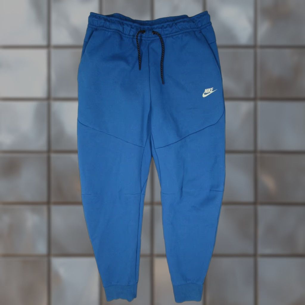 Nike Nike Joggers Mens Large Blue Tech Fleece Tapered Sweatpants Active Casual 30x28 Athletic Style Sportswear Size US 33 - 1 Thumbnail