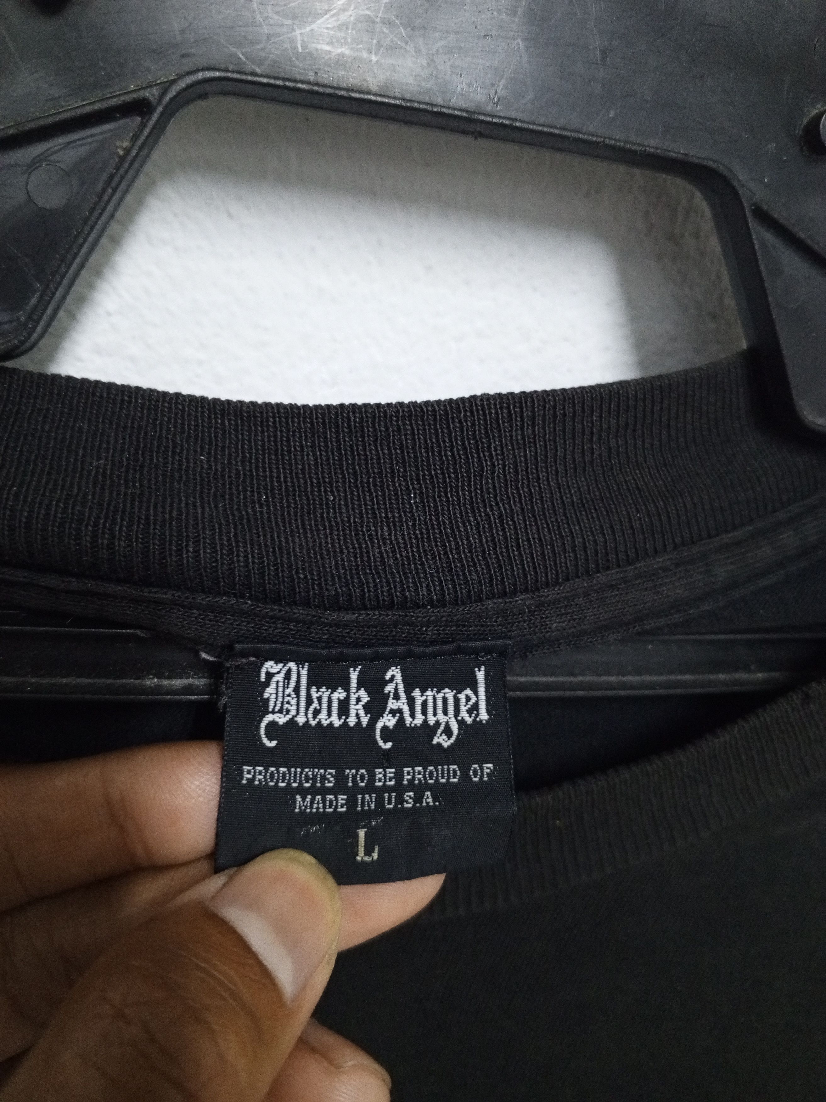 Band Tees { 90s vtg black angel USA } long sleeve tshirt Size US L / EU 52-54 / 3 - 10 Thumbnail