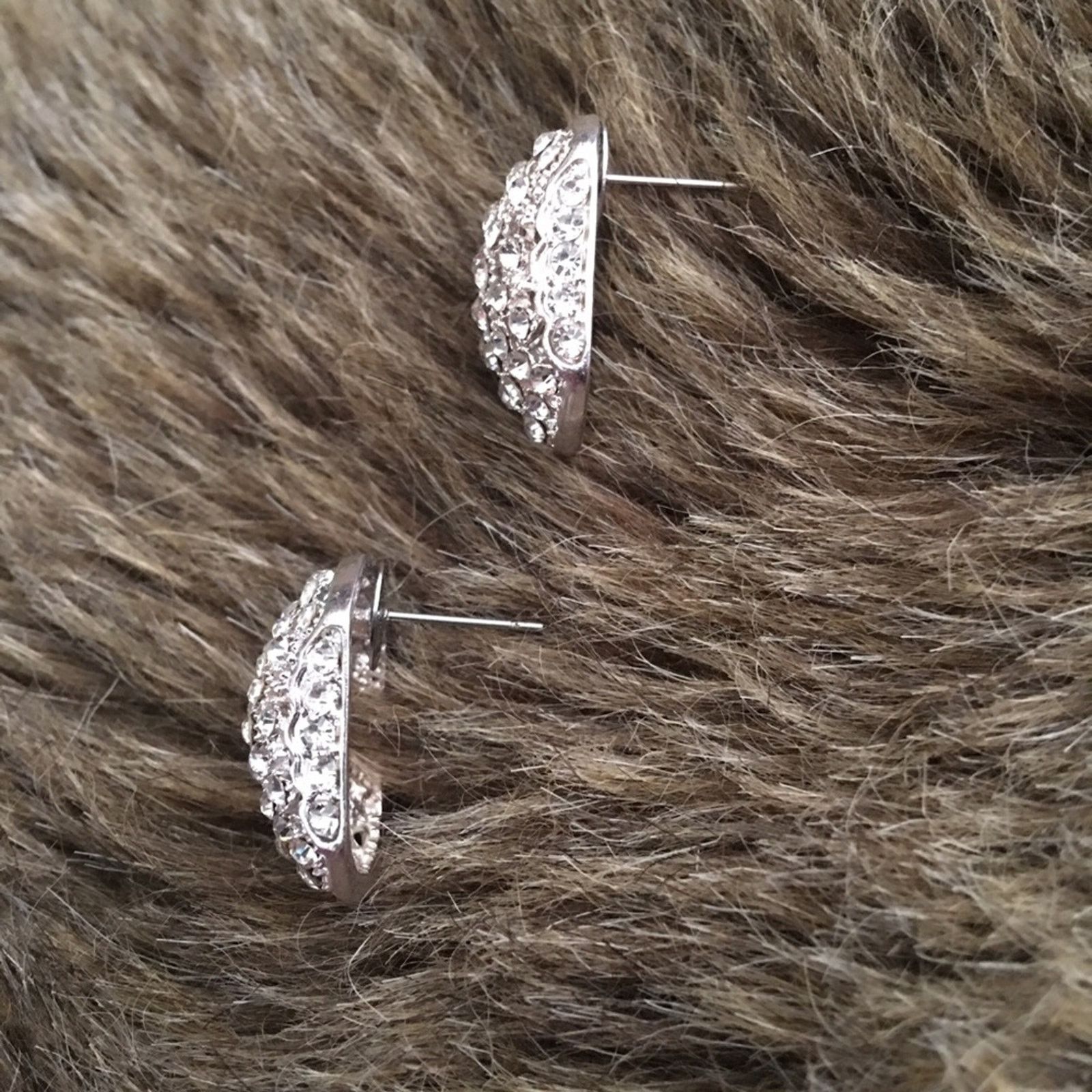 Vintage Vintage hollywood style rhinestone earrings Size ONE SIZE - 3 Thumbnail