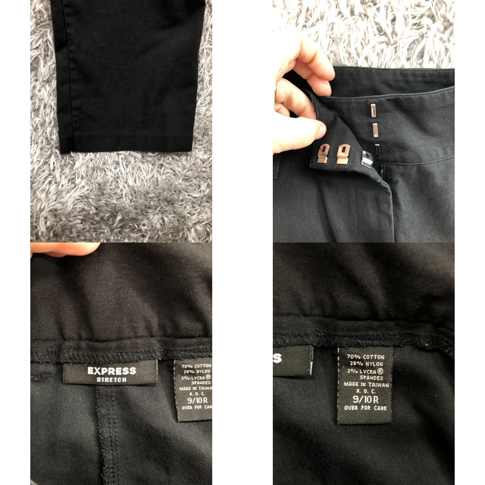 Express Express Wide-Leg Pants Womens Black Size 10 Stretch Pockets Dress Pants Retro Modern Colorful 90s Mens Womens Size 32" / US 10 / IT 46 - 8 Thumbnail