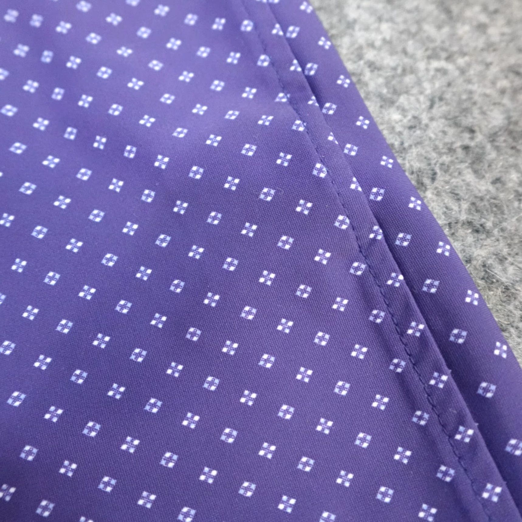 Vintage J. Hilburn Mens Shirt 2XL Blue Polka Dot Performance Nylon Elastane Regular Long Sleeve Button-Up Collared Mens Size US XXL / EU 58 / 5 - 2 Thumbnail