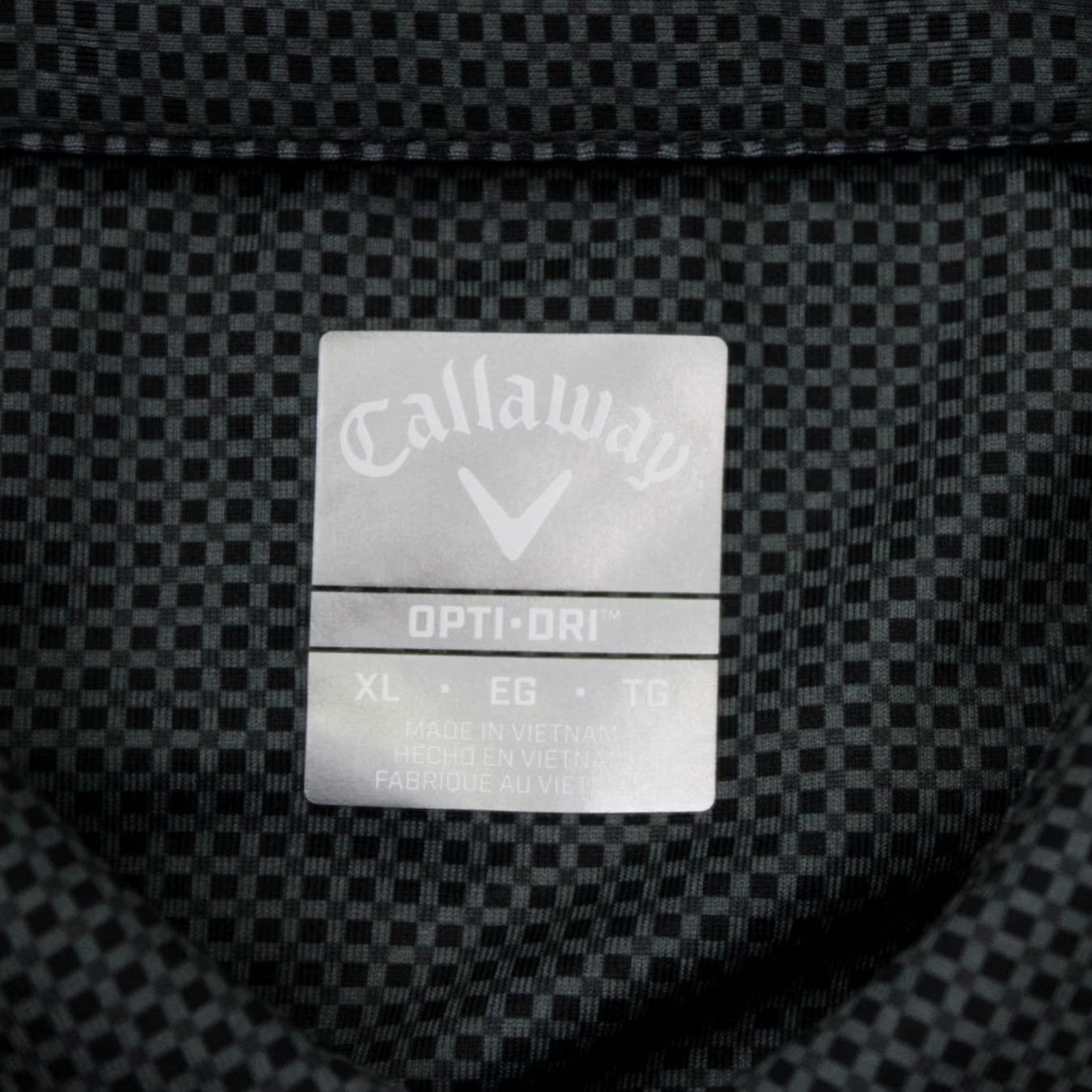 Callaway Callaway Opti-Dri Polo Shirt Mens XL Black/Gray Geometric S/S Pullover Golf Size US XL / EU 56 / 4 - 7 Thumbnail