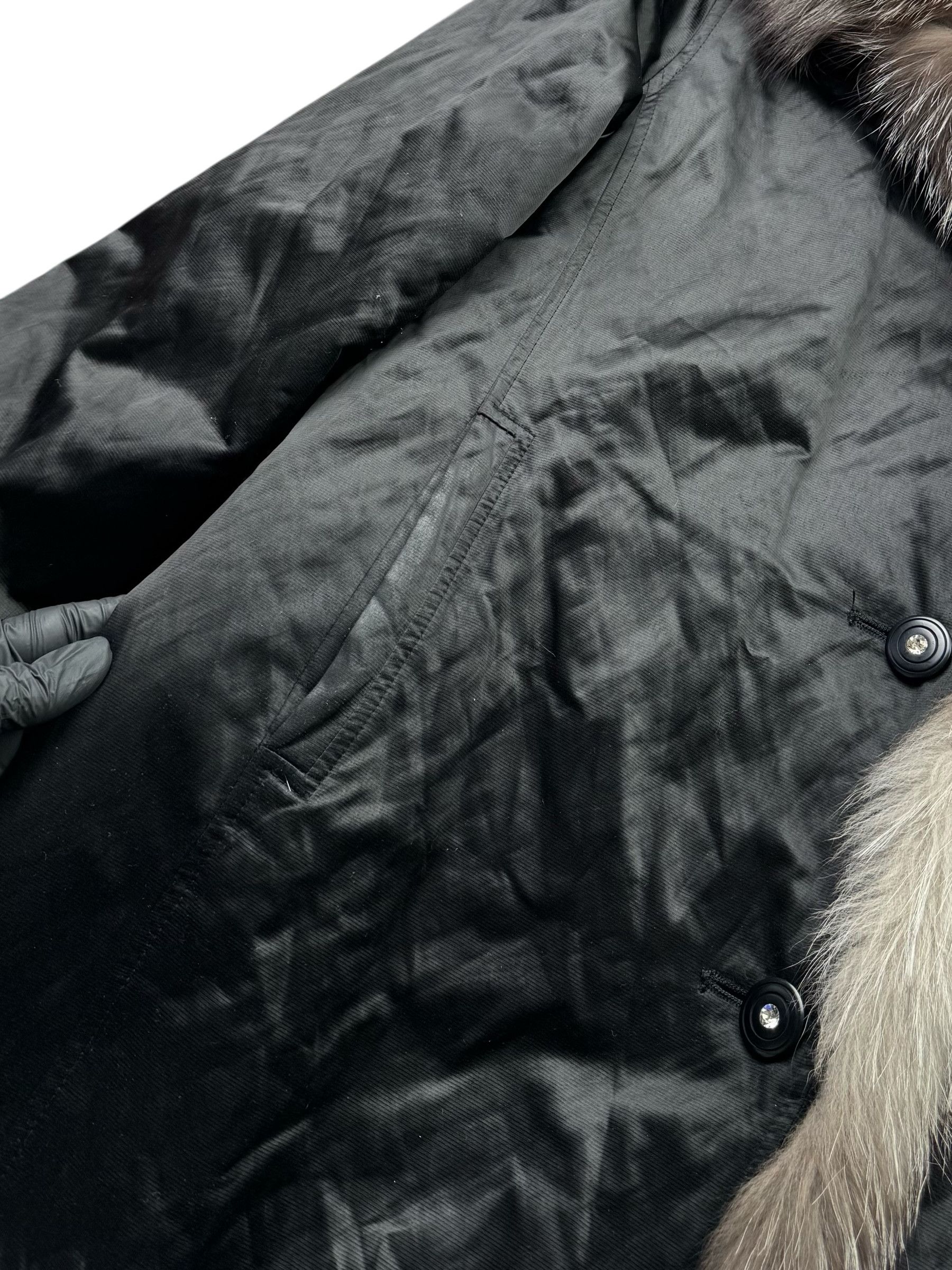 Vintage Jacket With Real Fur Details From The 90's(V394) Size L / US 10 / IT 46 - 4 Thumbnail