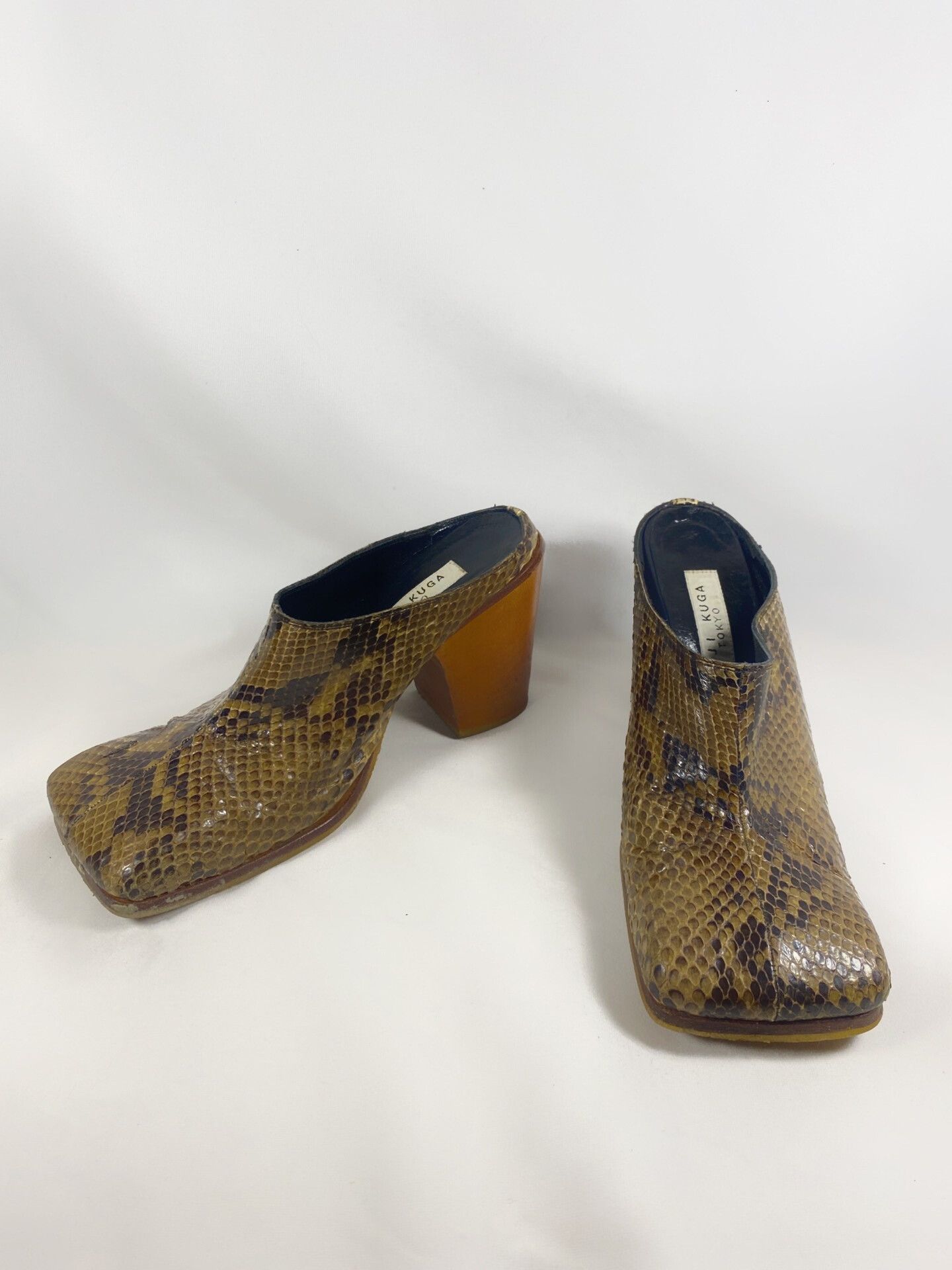Other Koji Kuga Snakeskin Slipper Boots Size US 6 / IT 36 - 1 Thumbnail
