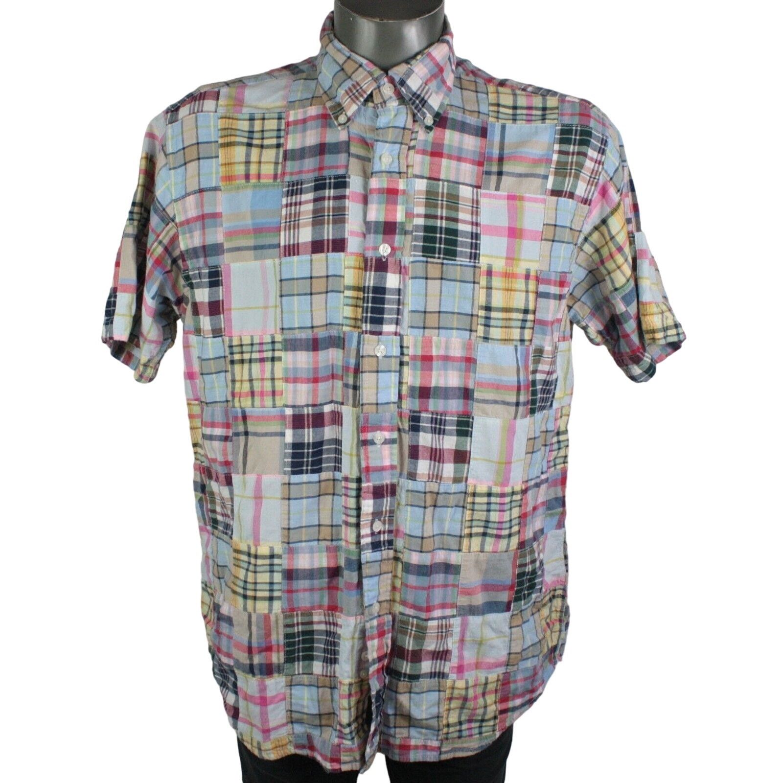 Brooks Brothers Vintage Brooks Brothers 346 Patchwork Plaid Shirt Button Up Size US L / EU 52-54 / 3 - 1 Thumbnail