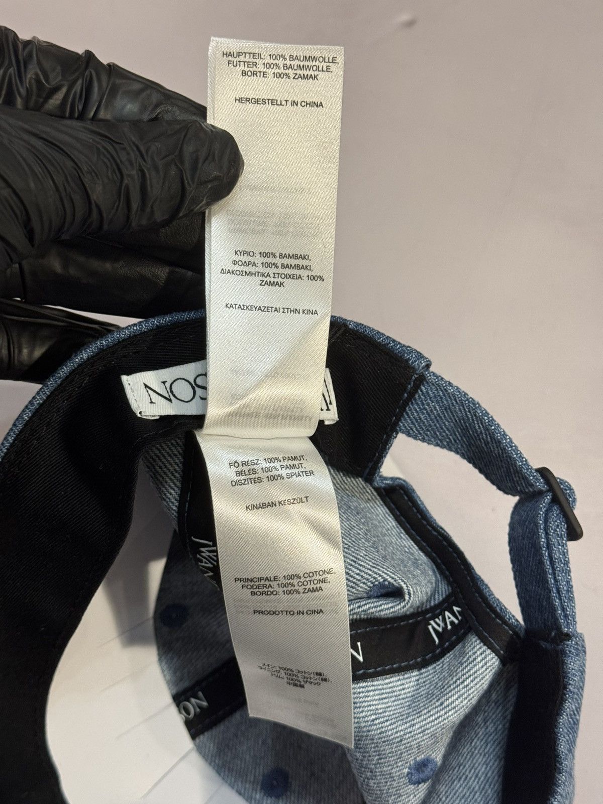 JW Anderson JW Anderson 3D Logo Denim Hat(Blue/OS) Size ONE SIZE - 13 Thumbnail
