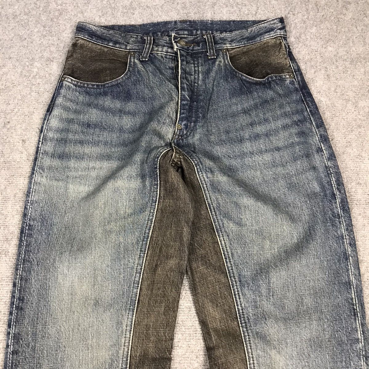 Japanese Brand × PPFM × Vintage PPFM DENIM DESIGN BLUE BLACK JEANS PANTS Size US 28 / EU 44 - 3 Thumbnail